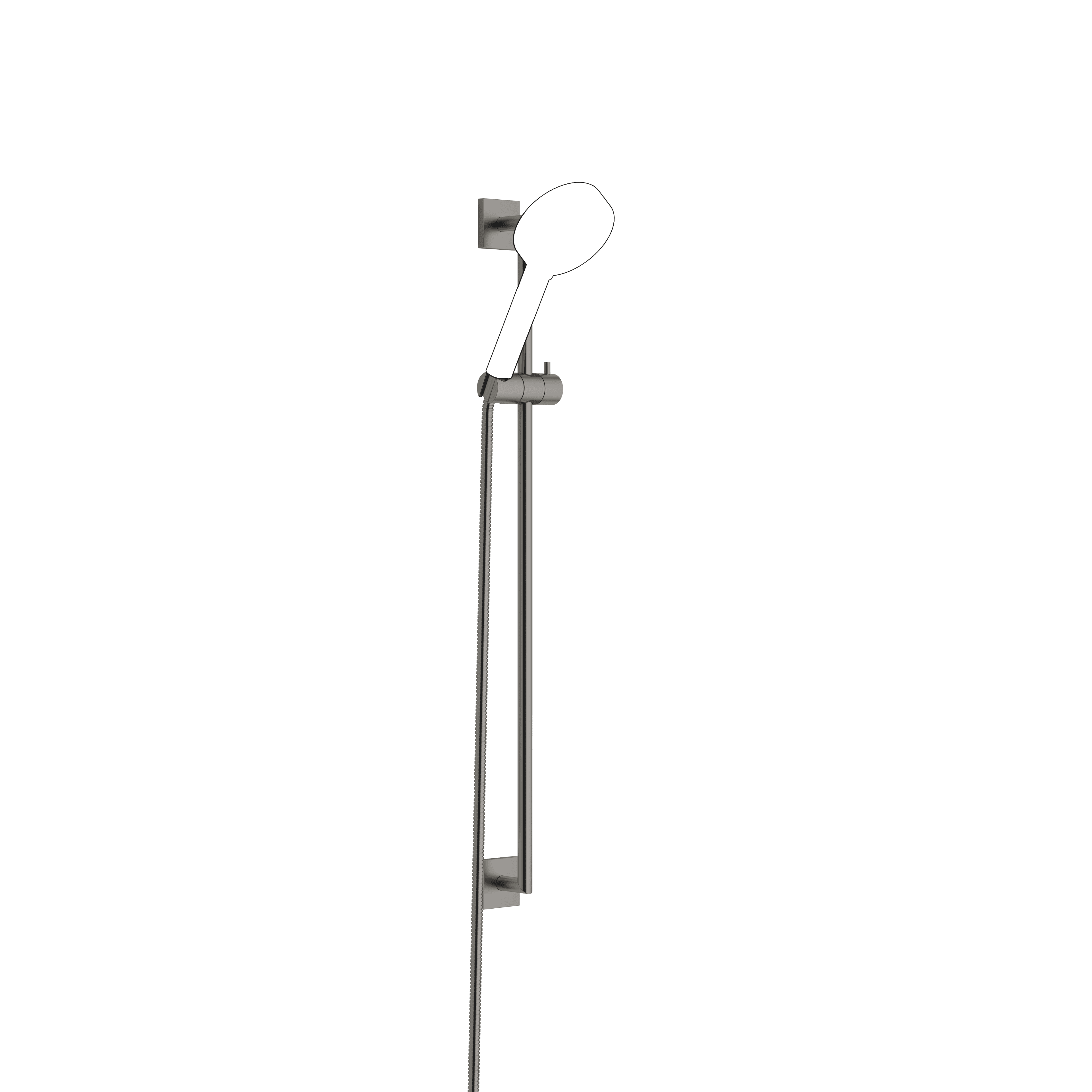Shower set in Brushed Dark Platinum