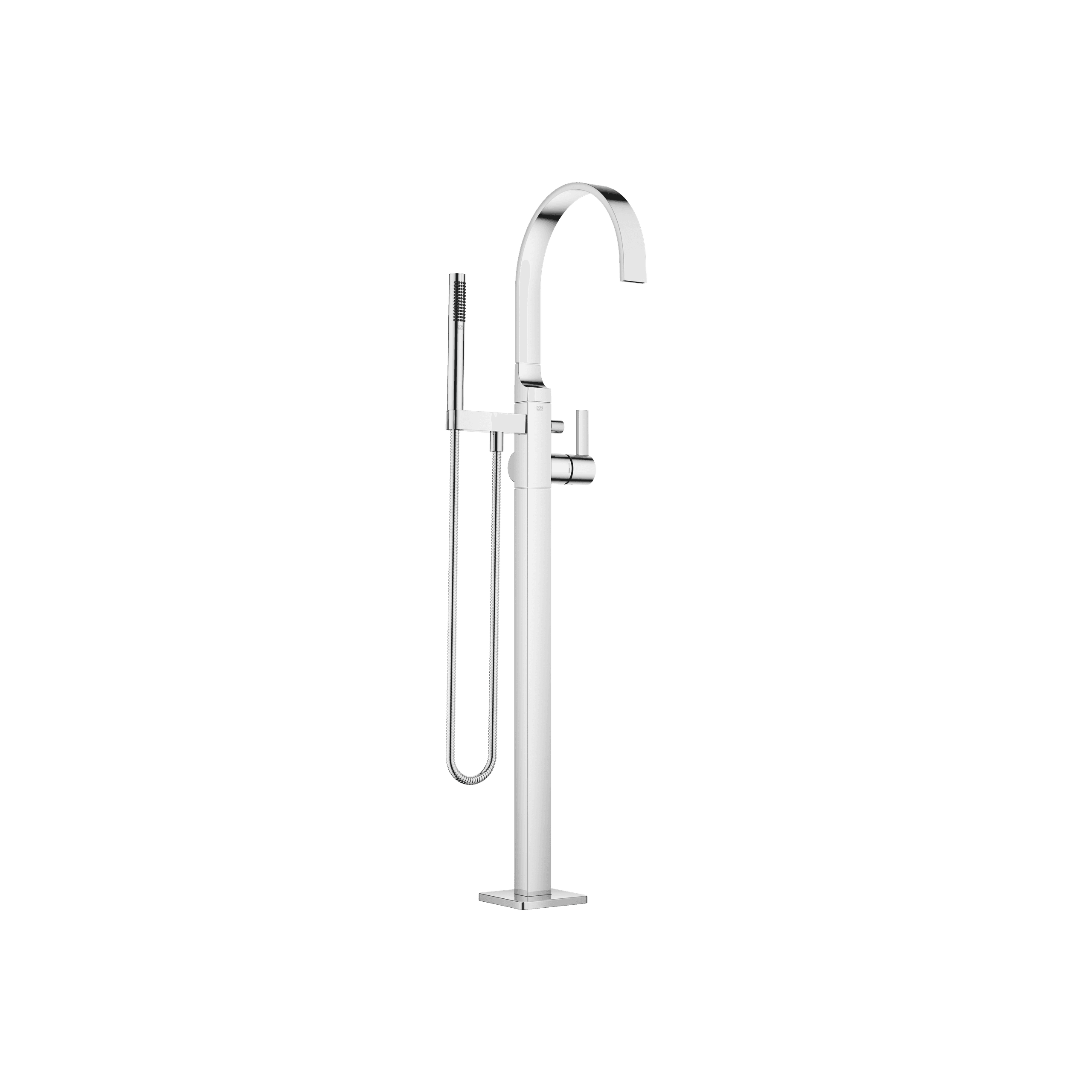 Dornbracht MEM Single-lever bath mixer with stand pipe for free-standing assembly with hand shower set