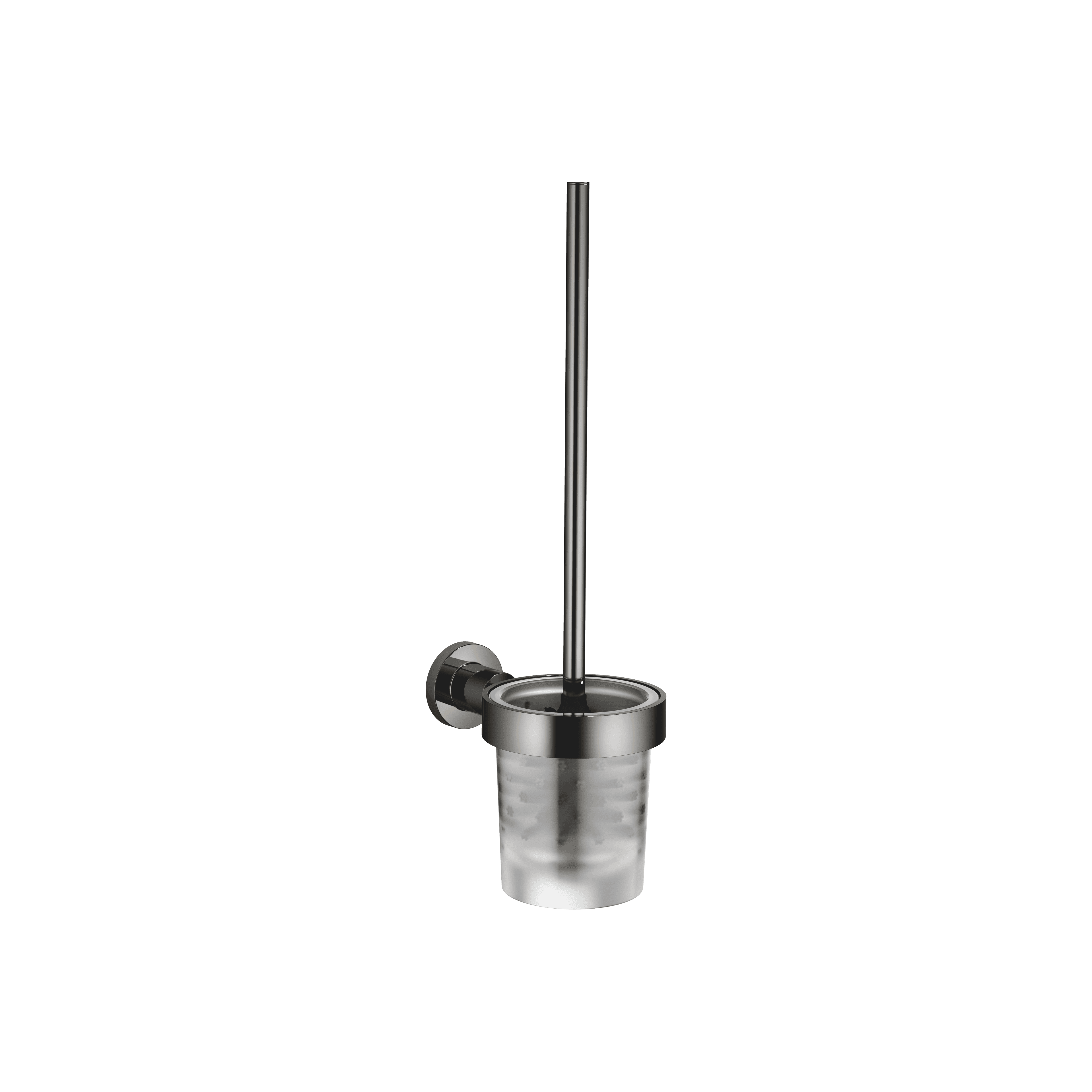 TARA Toilet brush set wall model in Dark Chrome