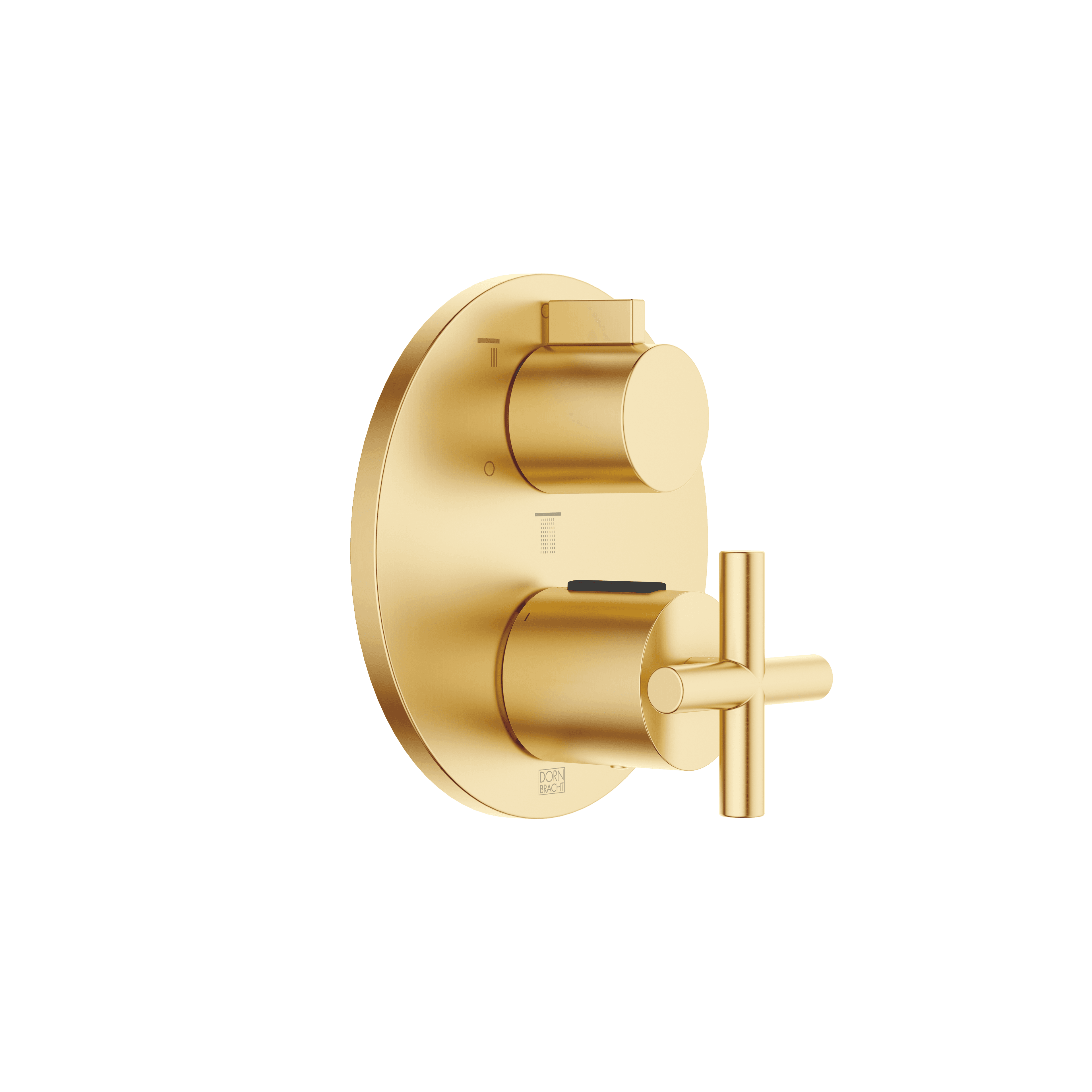TARA Concealed thermostat with three function volume control in Brushed Durabrass (23kt Gold)