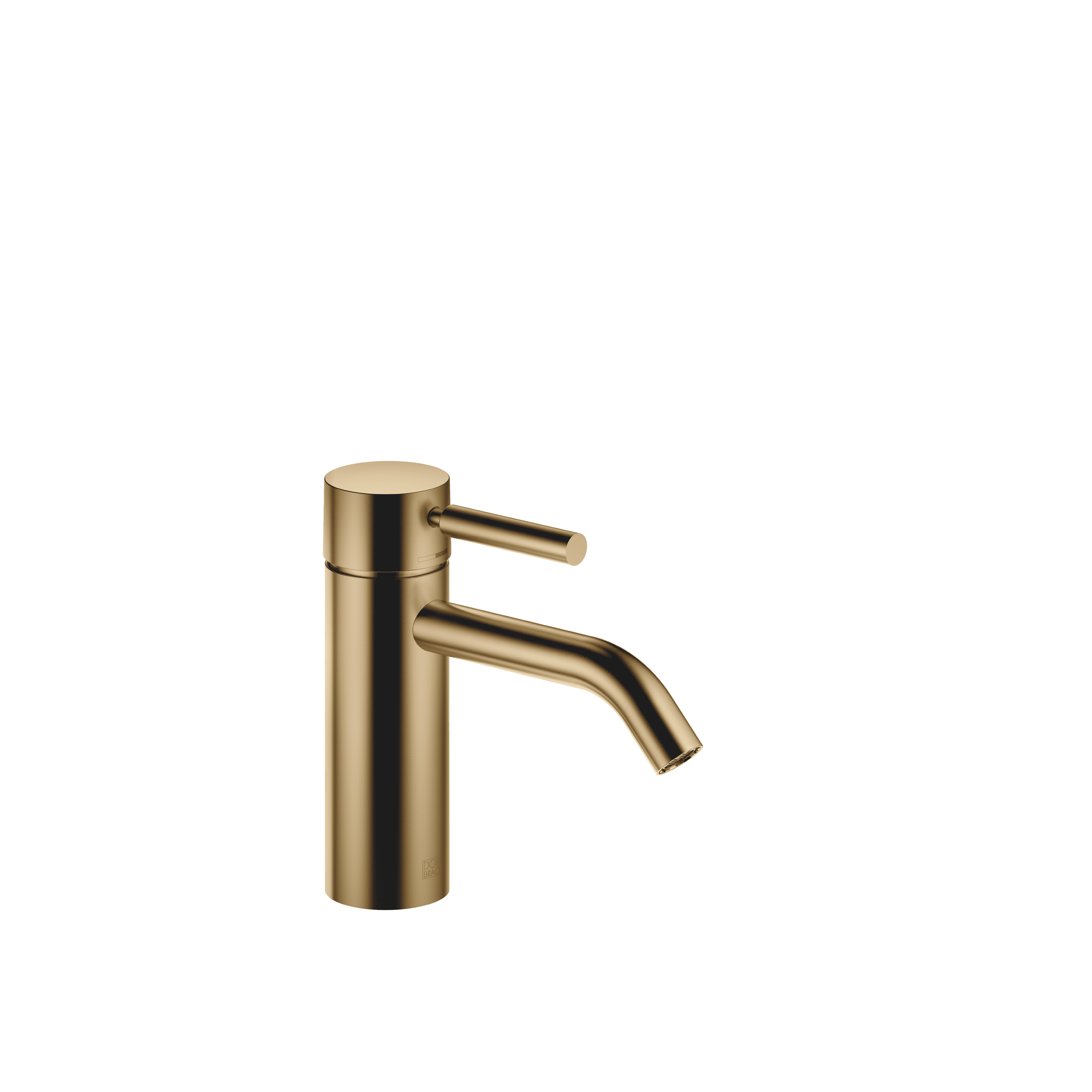 META Single-lever basin mixer without pop-up waste in Brushed Dark Brass (PVD)