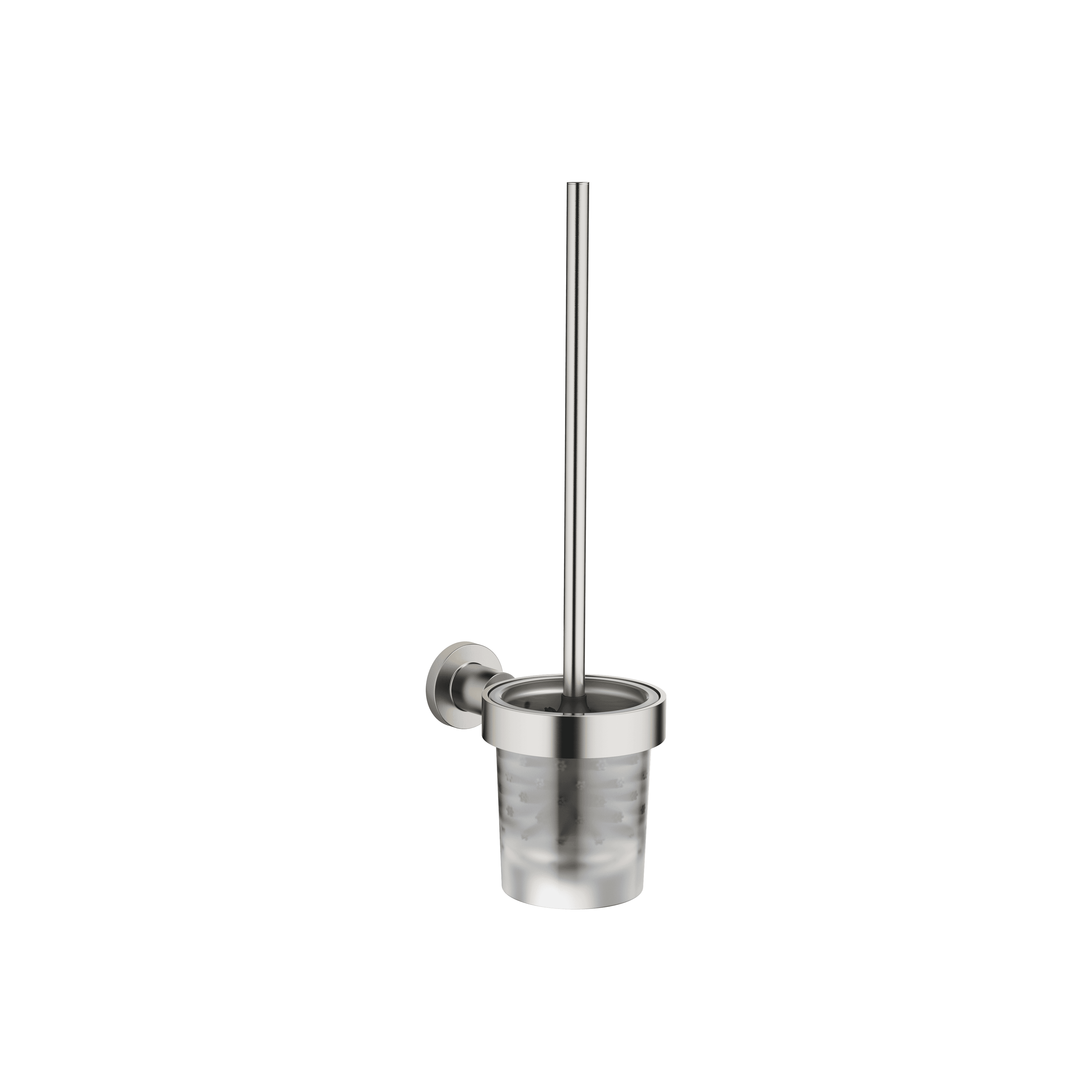 TARA Toilet brush set wall model in Brushed Platinum