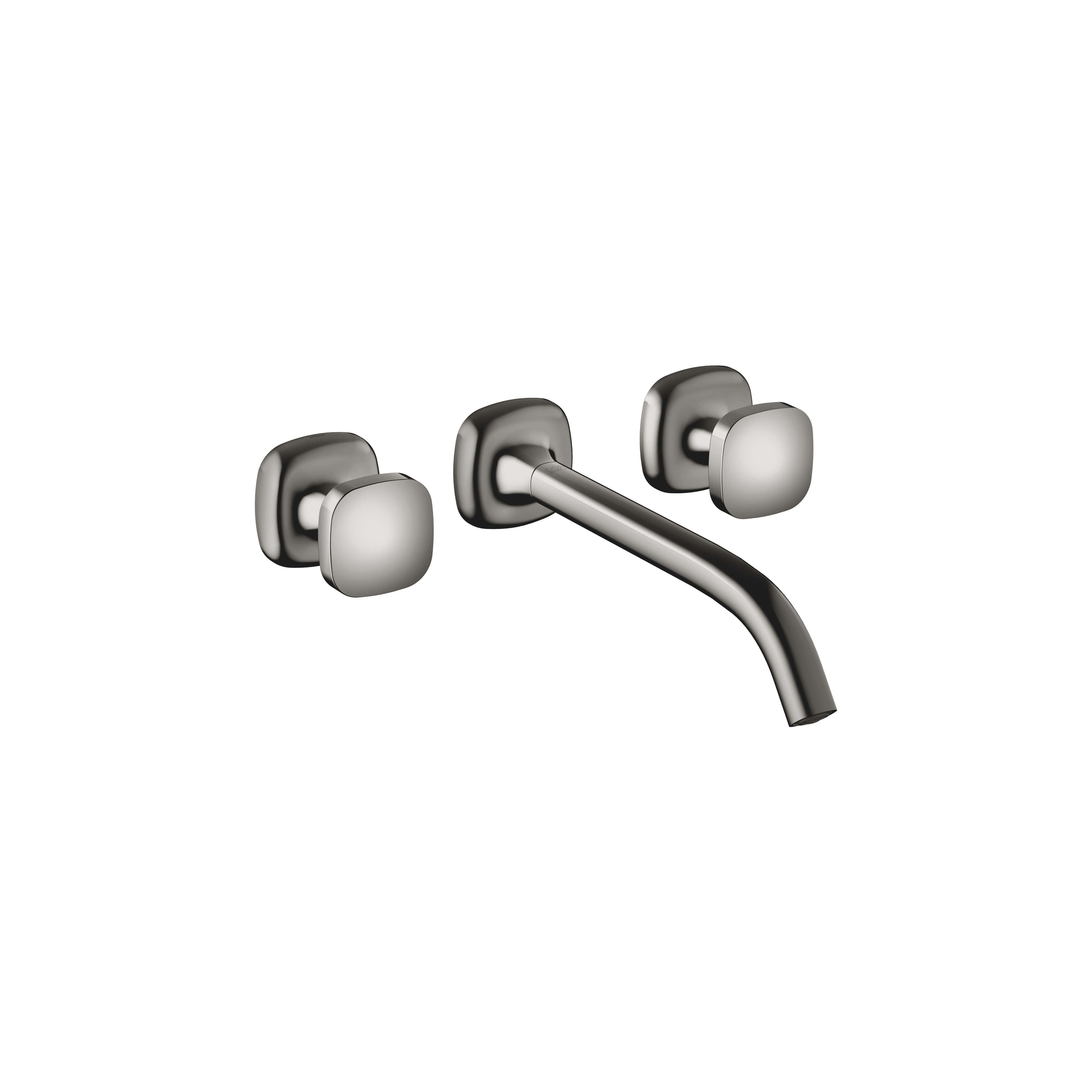 COYA Wall-mounted basin mixer without pop-up waste in Dark Chrome