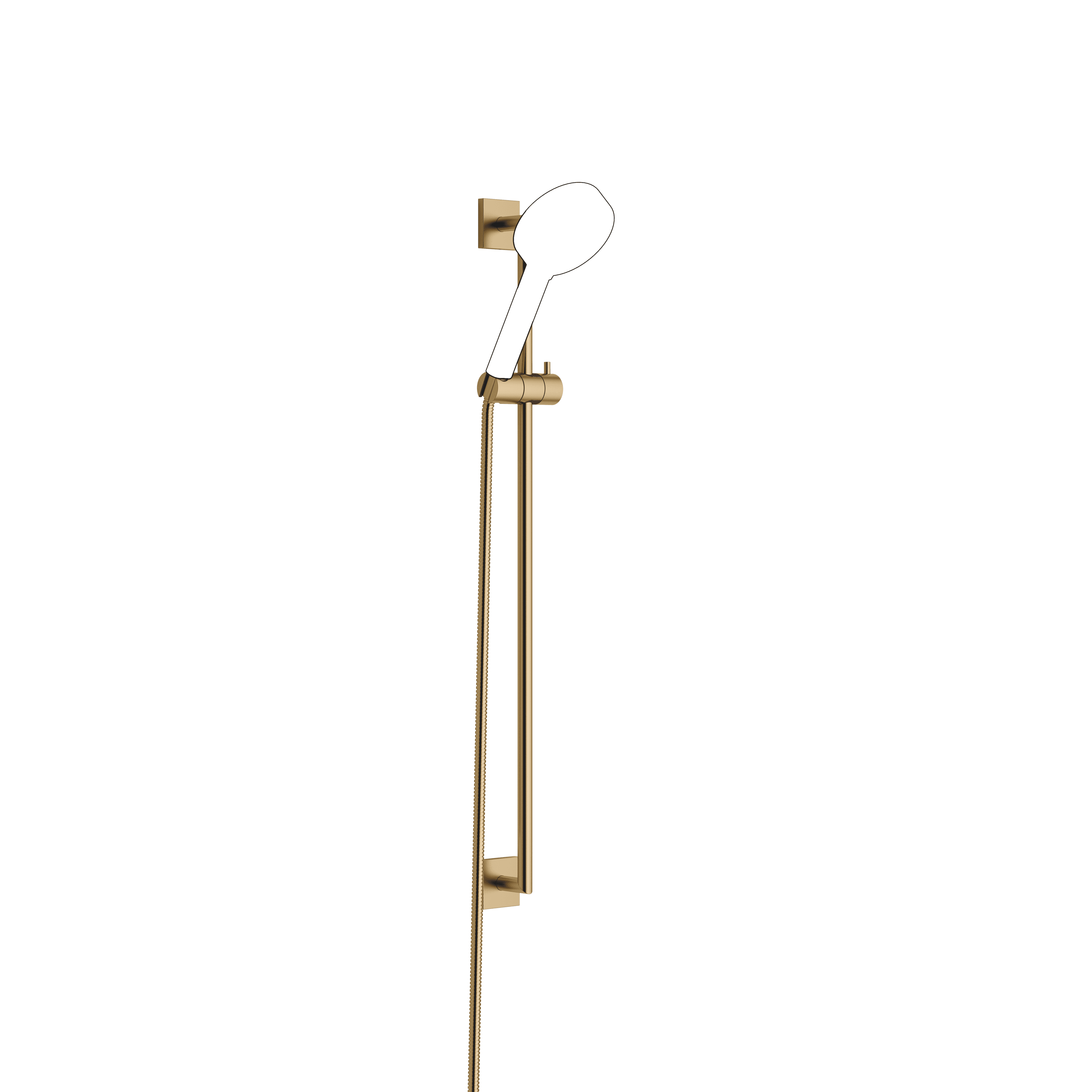 Shower set in Brushed Dark Brass (PVD)