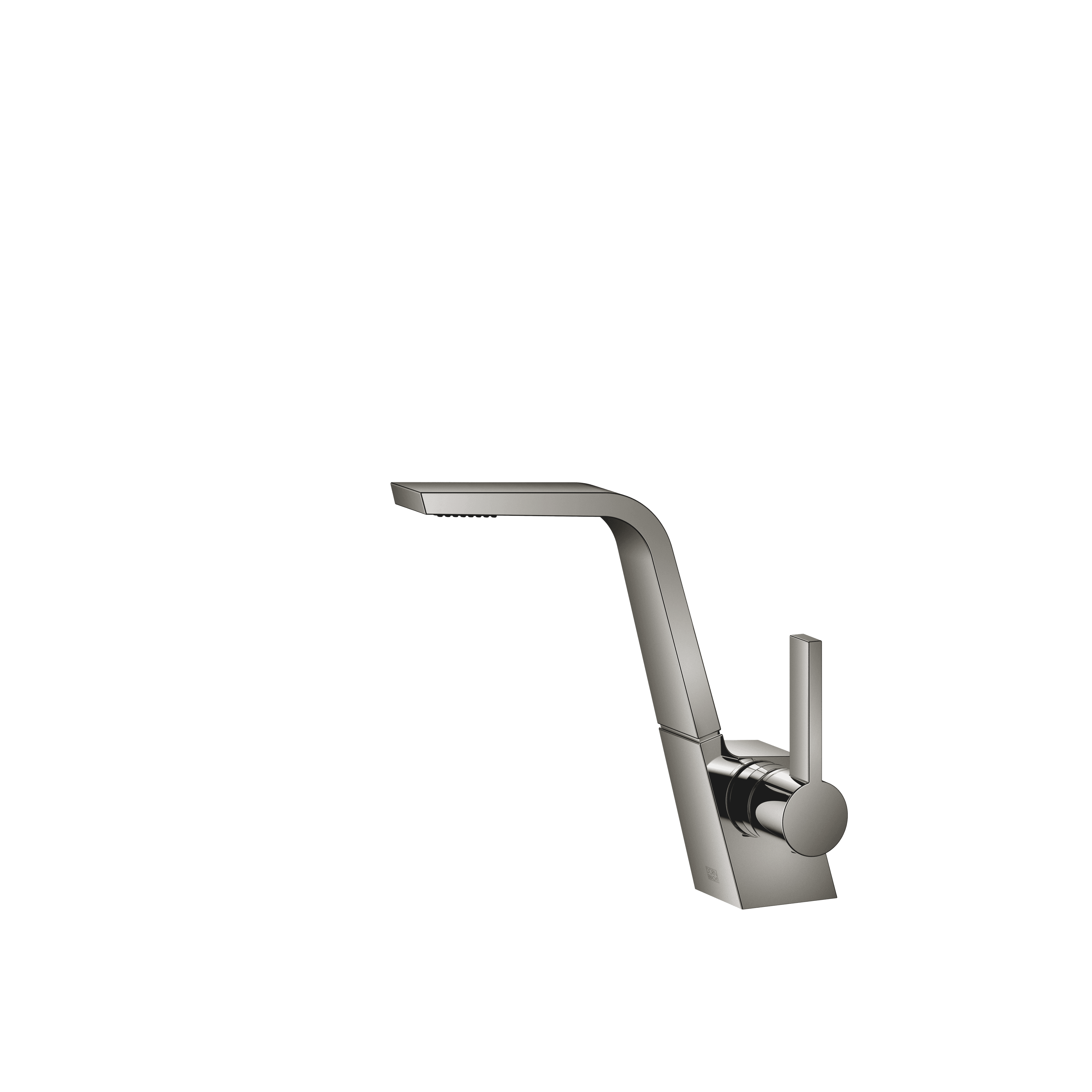 CL.1 Single-lever basin mixer without pop-up waste in Dark Chrome