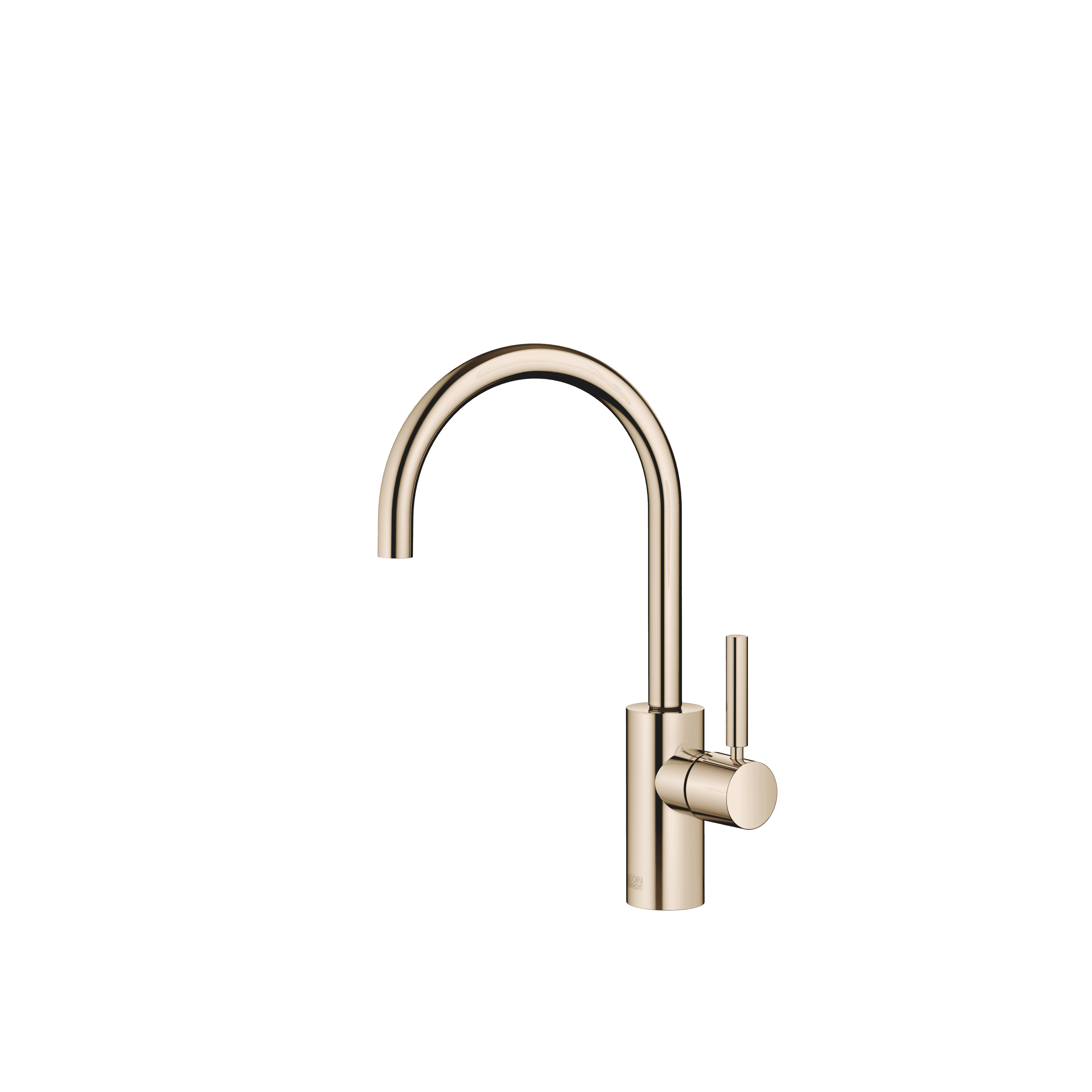 META Single-lever basin mixer without pop-up waste in Light Gold (PVD)