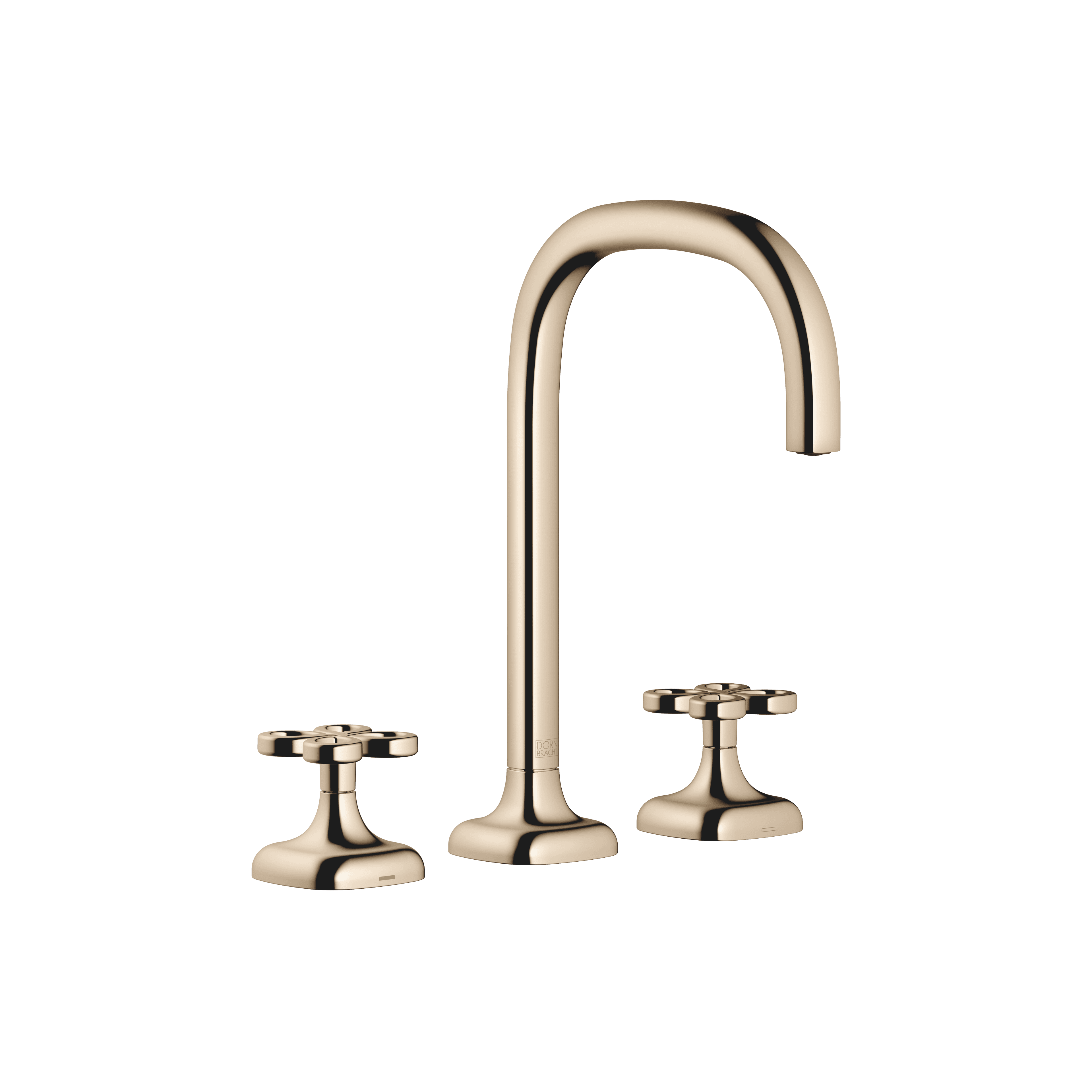 Three-hole basin mixer with pop-up waste in Champagne (22kt Gold)