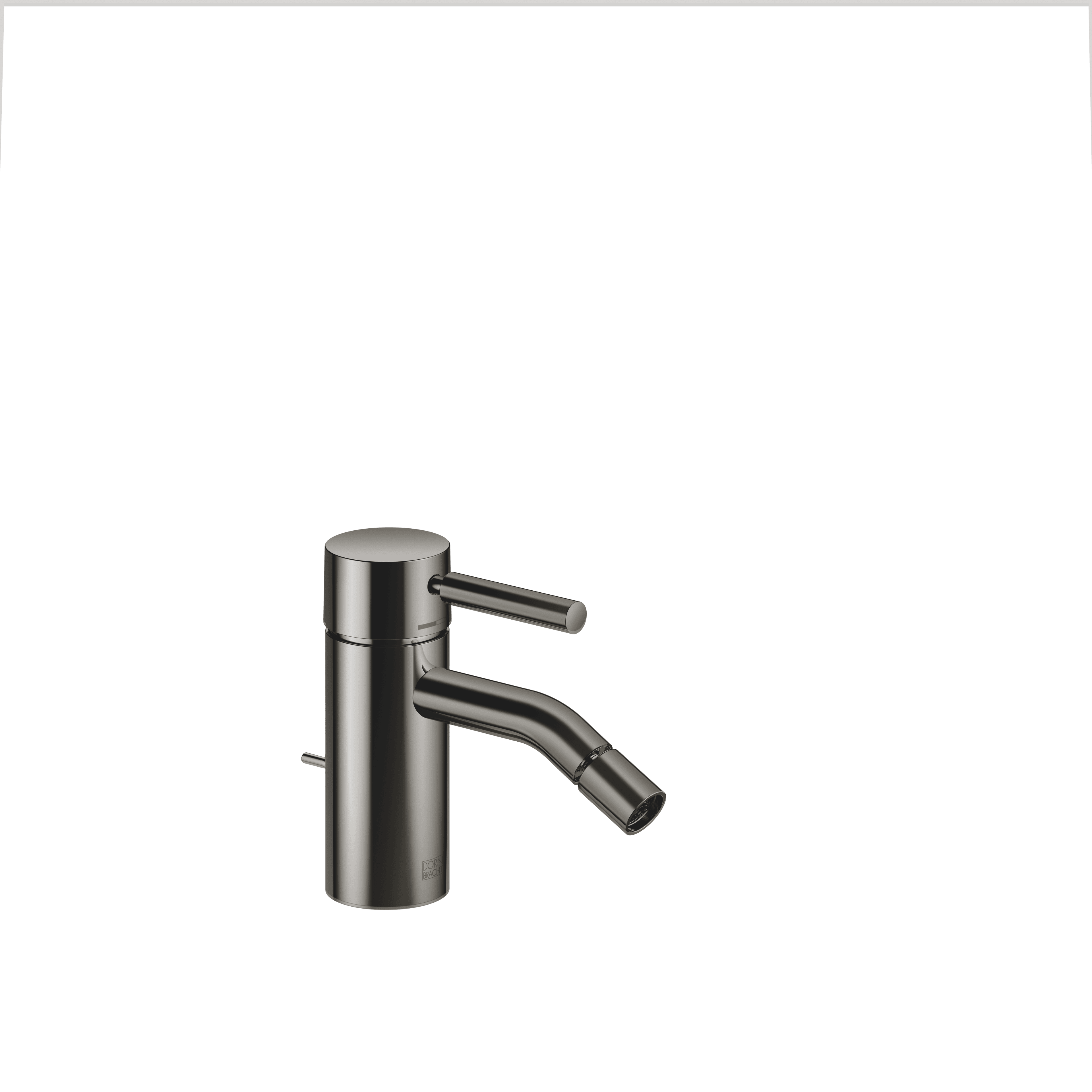 META Single-lever bidet mixer with pop-up waste in Dark Chrome
