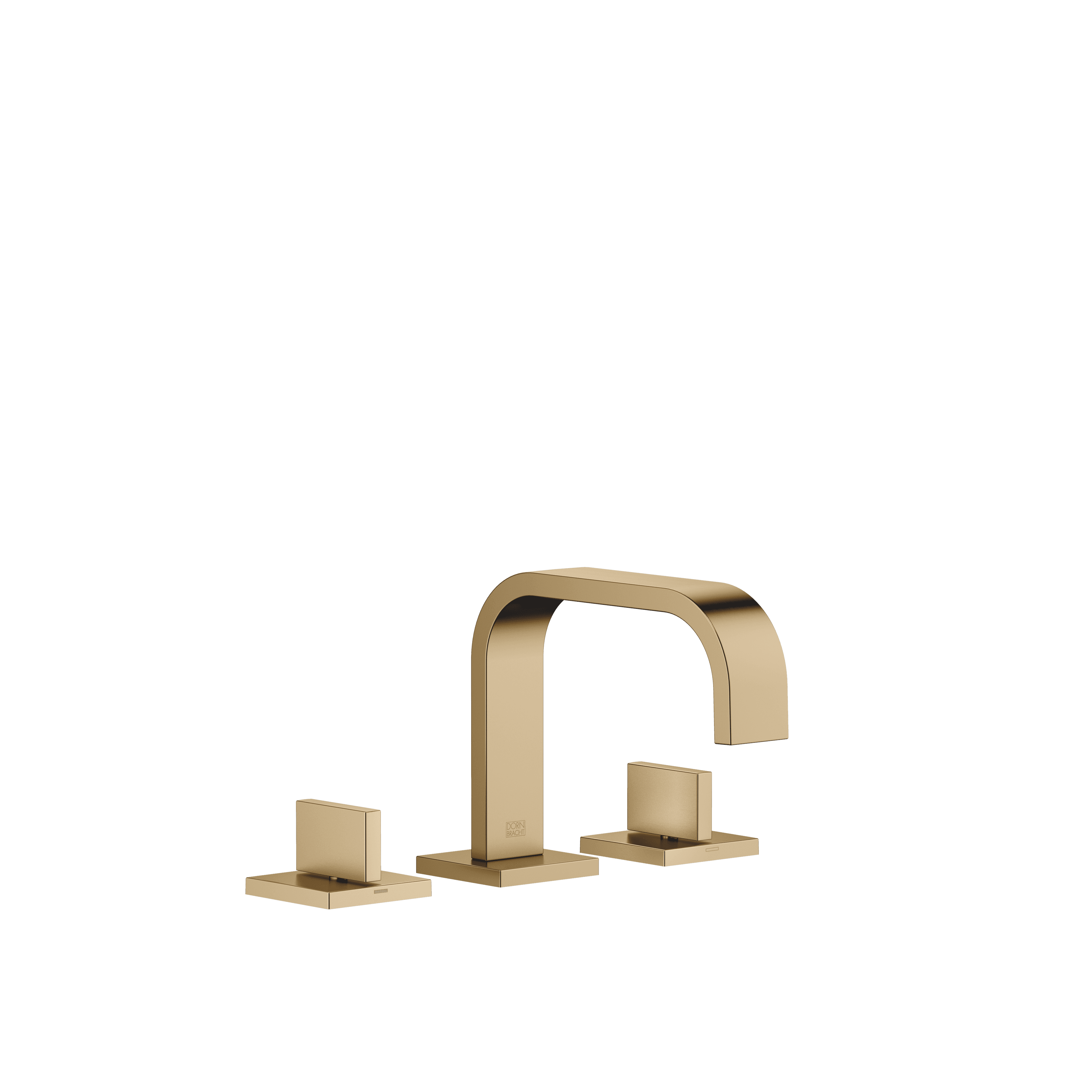 MEM Three-hole basin mixer with pop-up waste in Brushed Dark Brass (PVD)