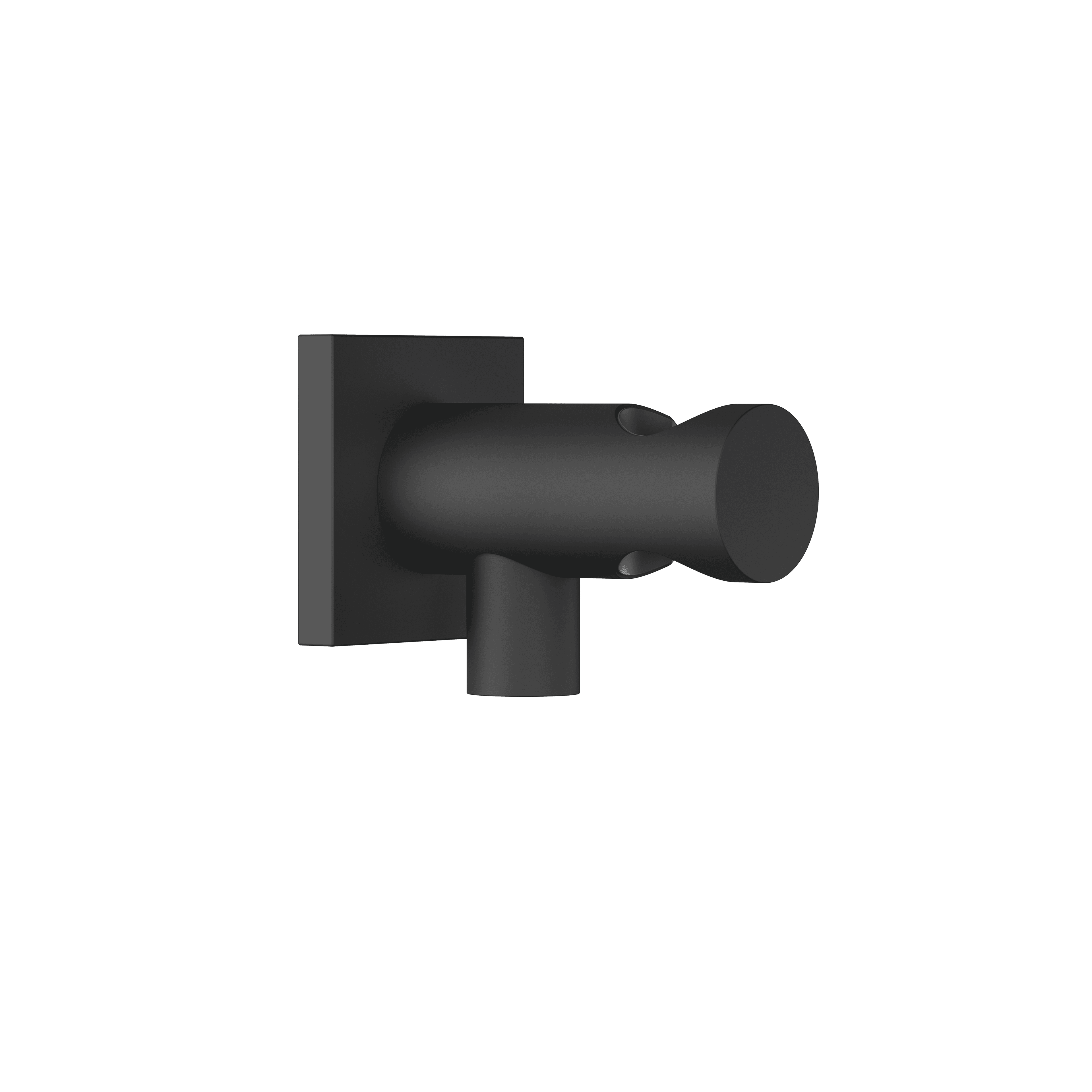 Wall elbow with integrated shower holder in Matte Black