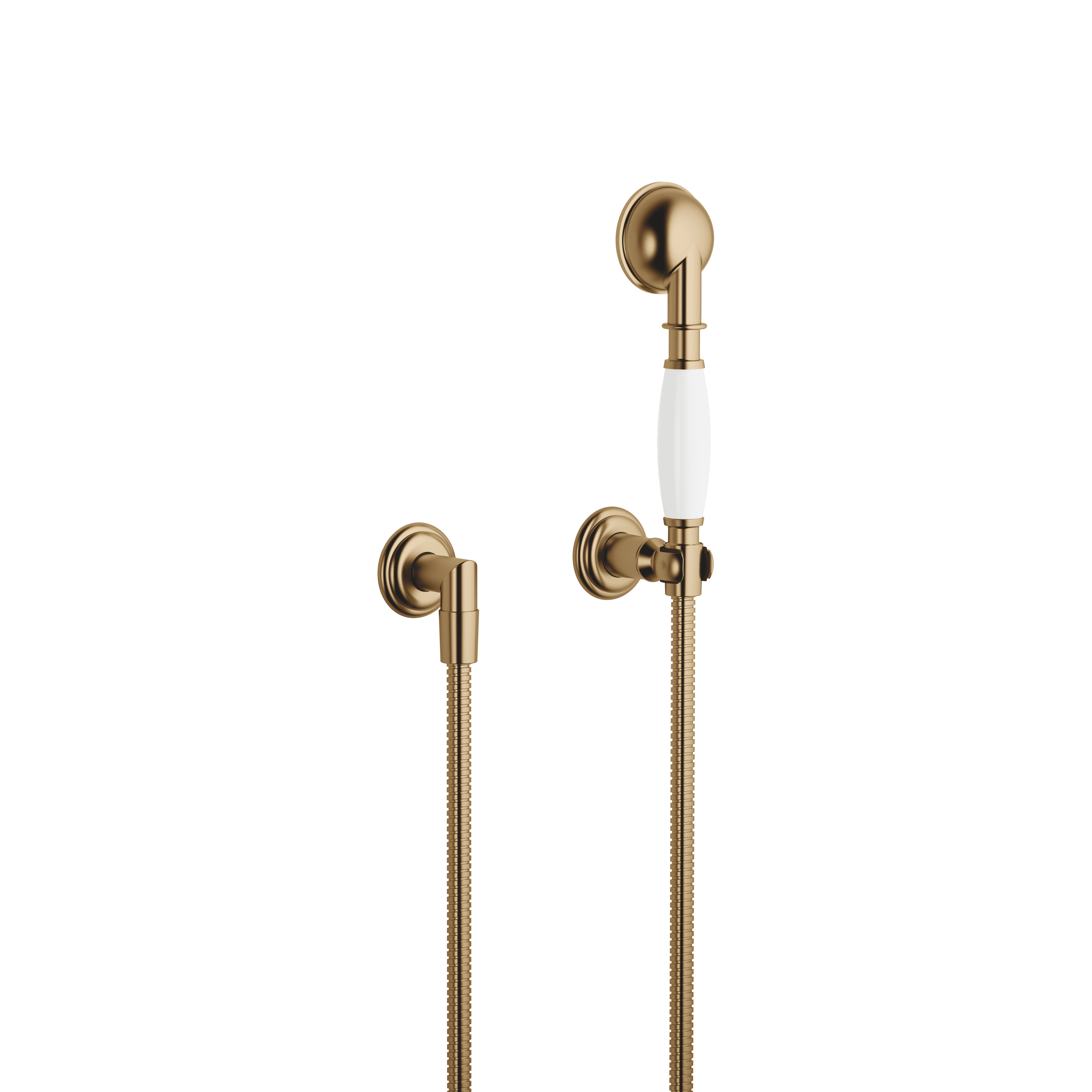 MADISON Hand shower set with individual rosettes in Brushed Dark Brass (PVD)