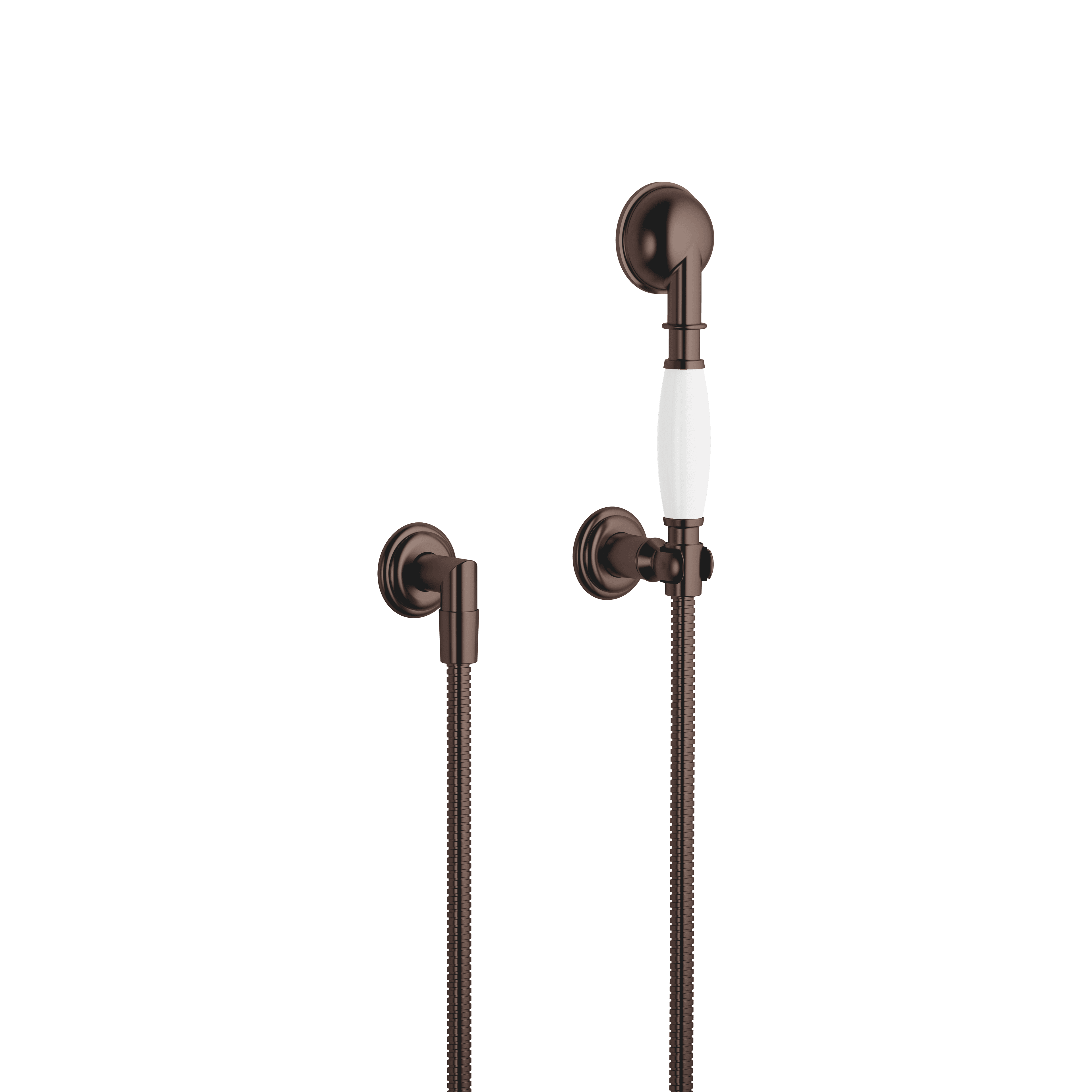 MADISON Hand shower set with individual rosettes FlowReduce in Brushed Dark Bronze (PVD)