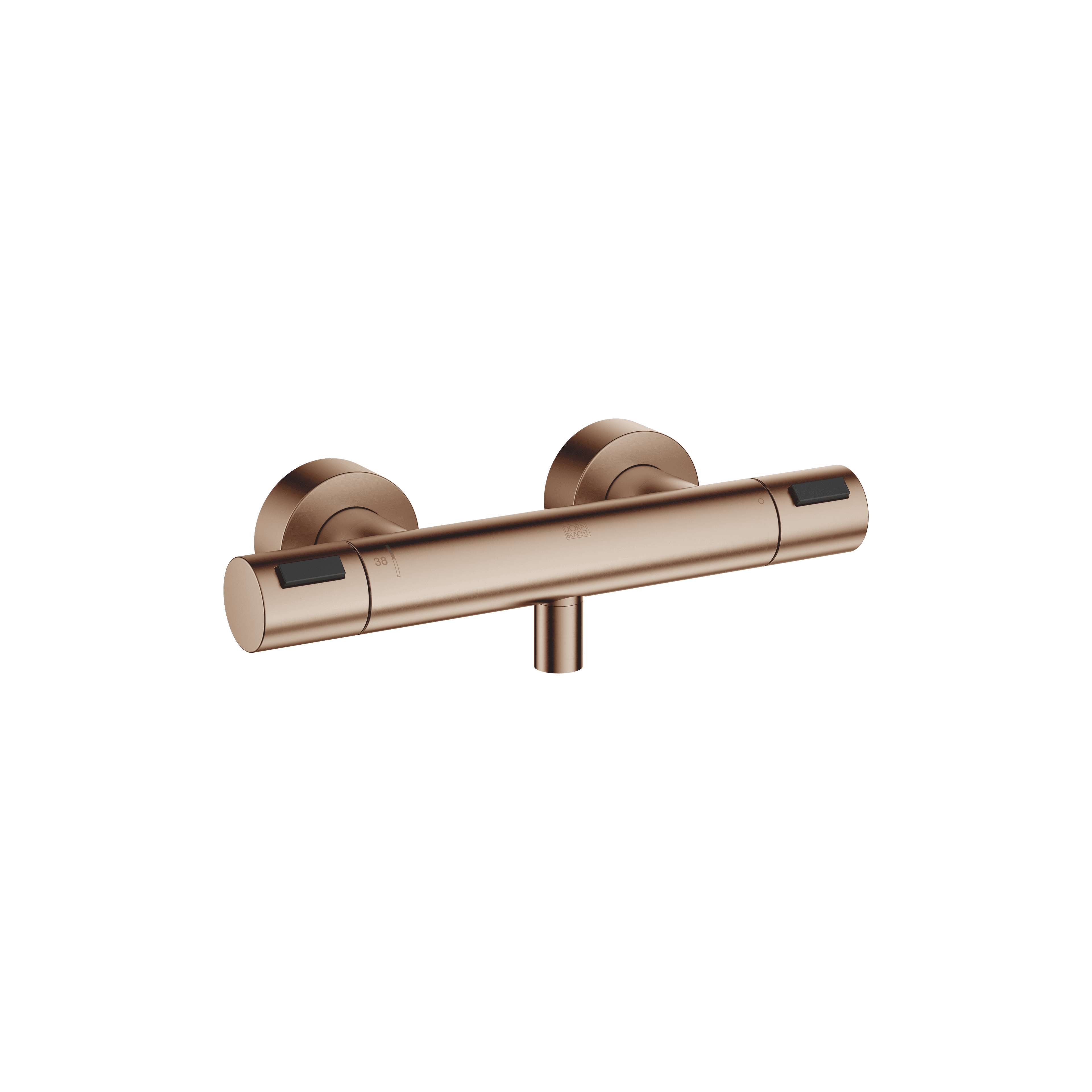 Shower thermostat for wall mounting in Brushed Bronze (PVD)