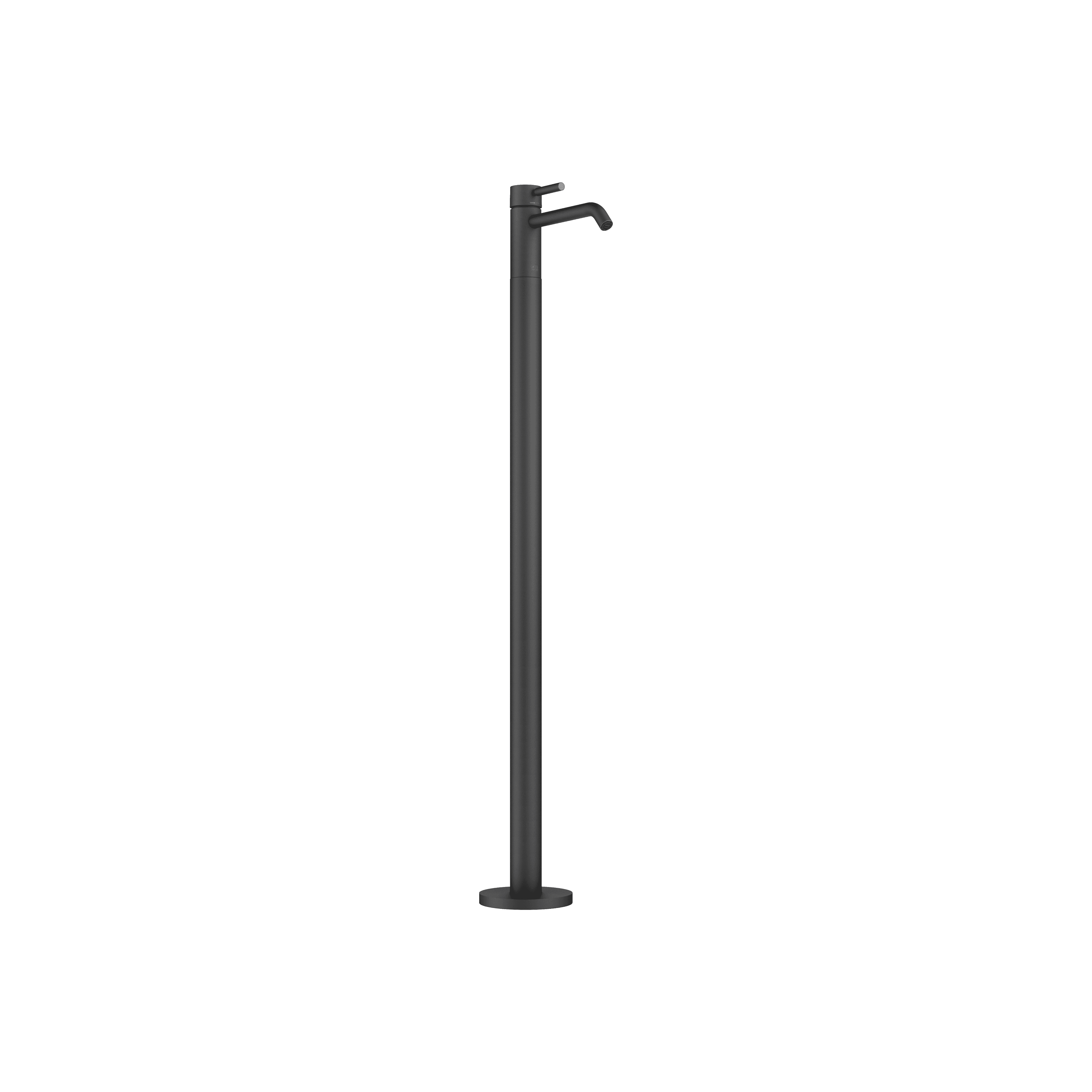 META Single-lever basin mixer with stand pipe without pop-up waste in Matte Black