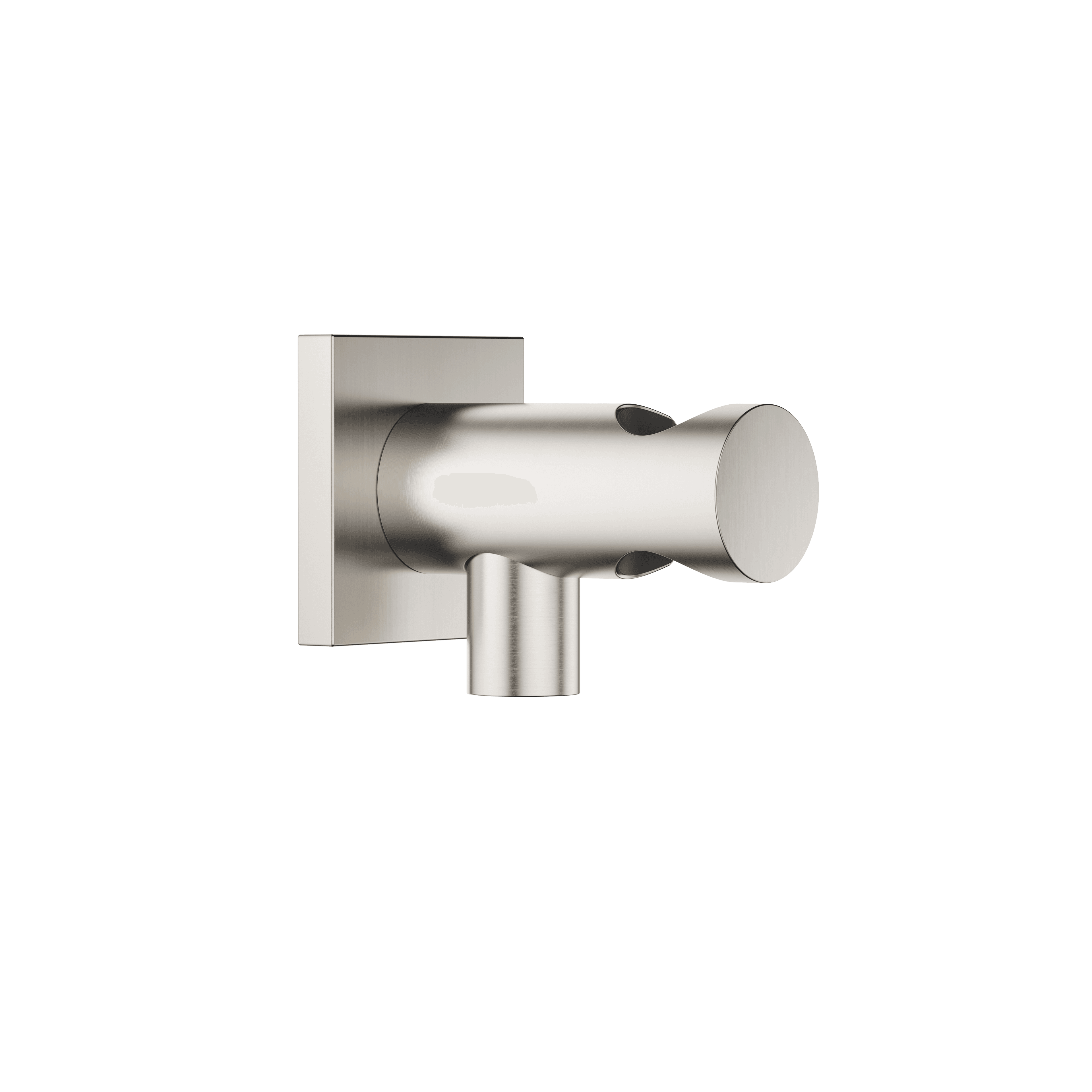 Wall elbow with integrated shower holder in Brushed Platinum