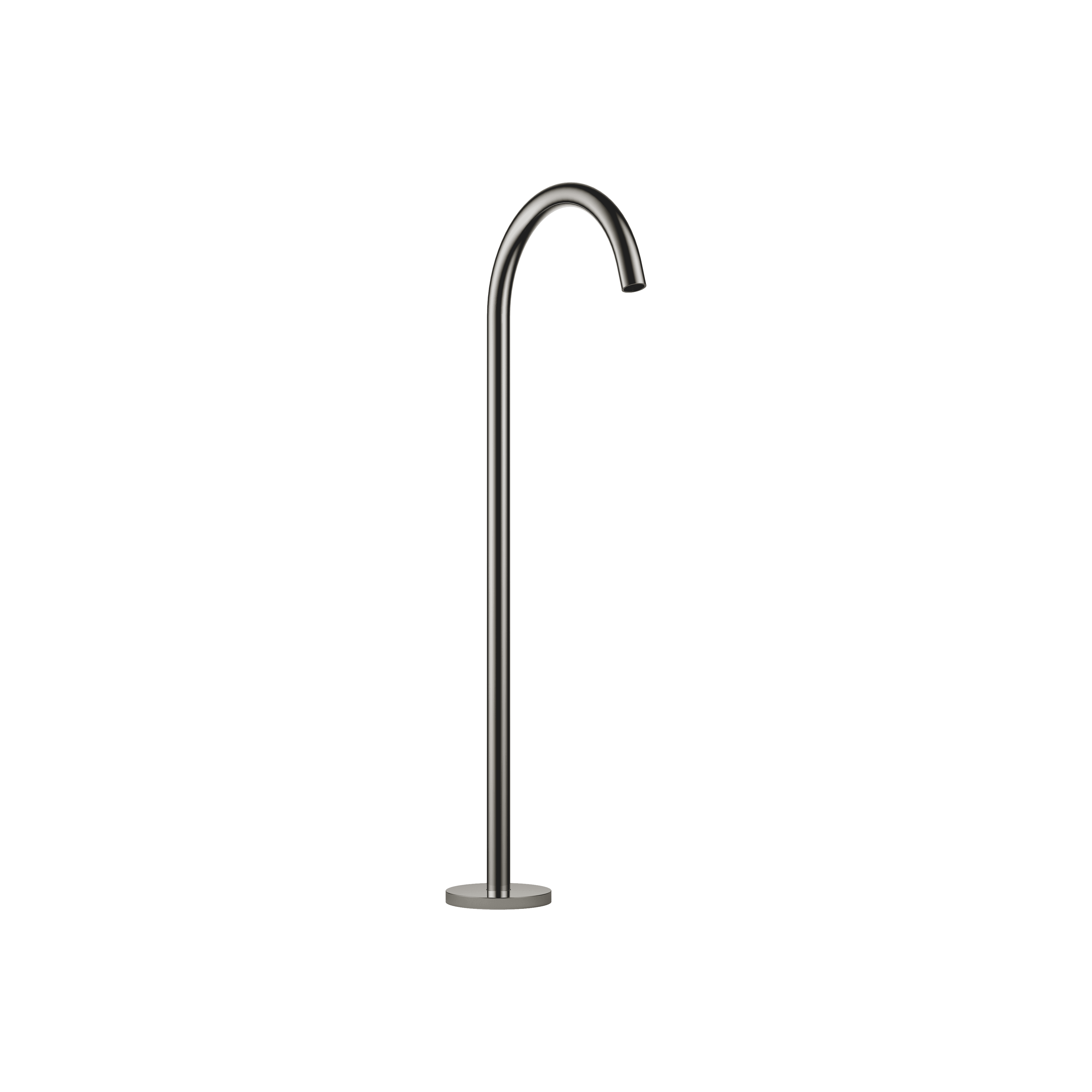 META Bath spout without diverter for free-standing assembly in Dark Chrome