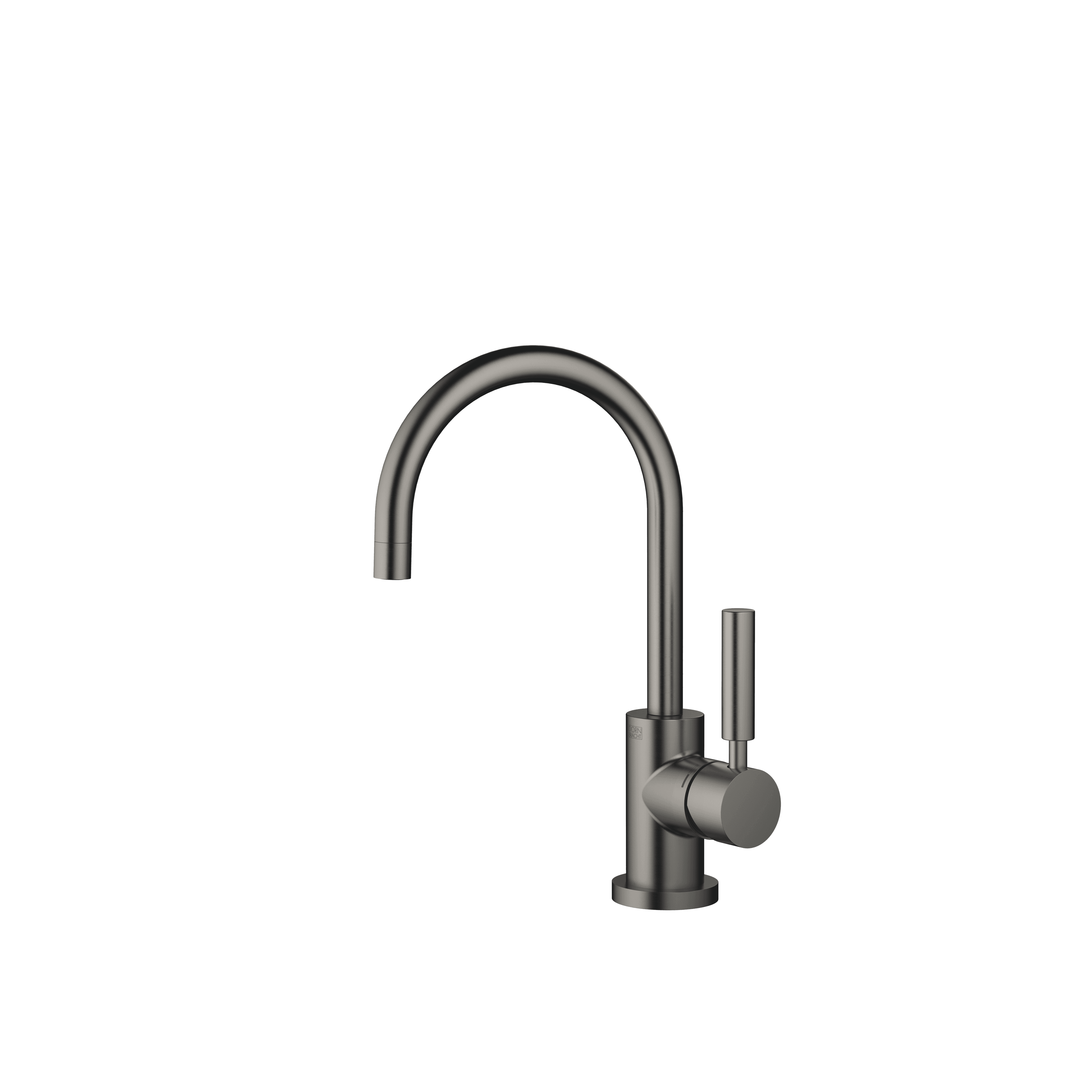 TARA Single-lever basin mixer with pop-up waste in Brushed Dark Platinum