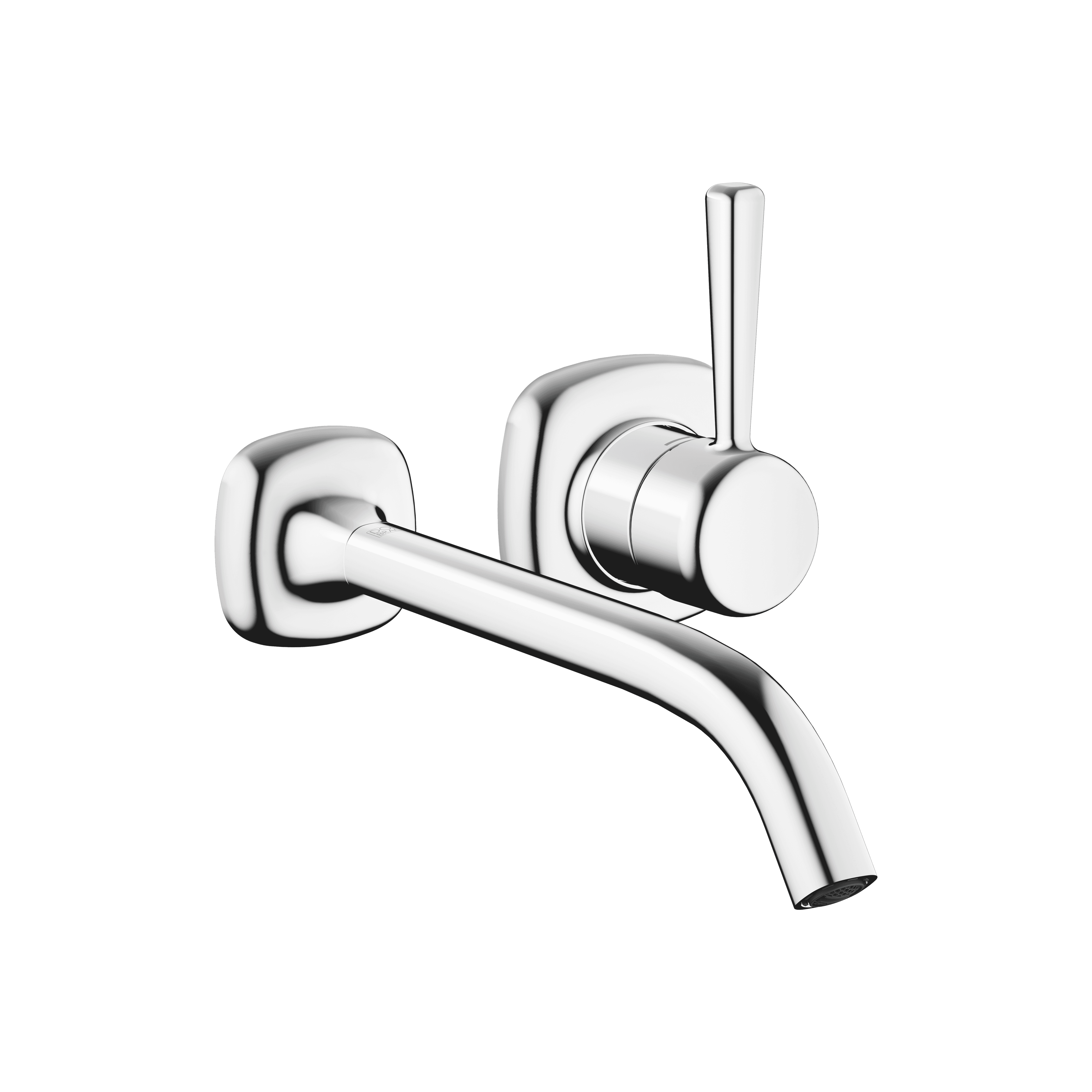COYA Wall-mounted single-lever basin mixer without pop-up waste in Chrome