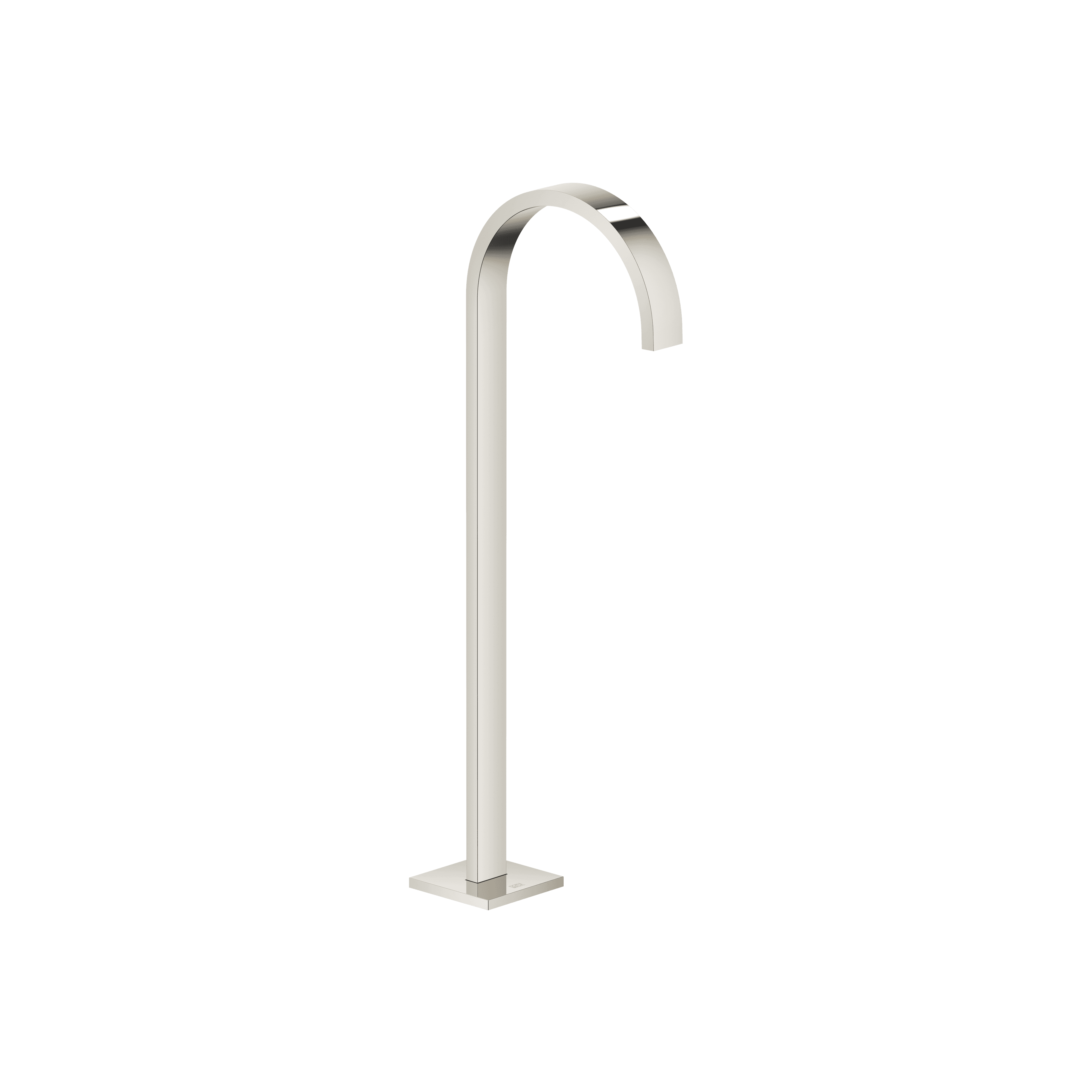MEM Bath spout without diverter for free-standing assembly in Platinum