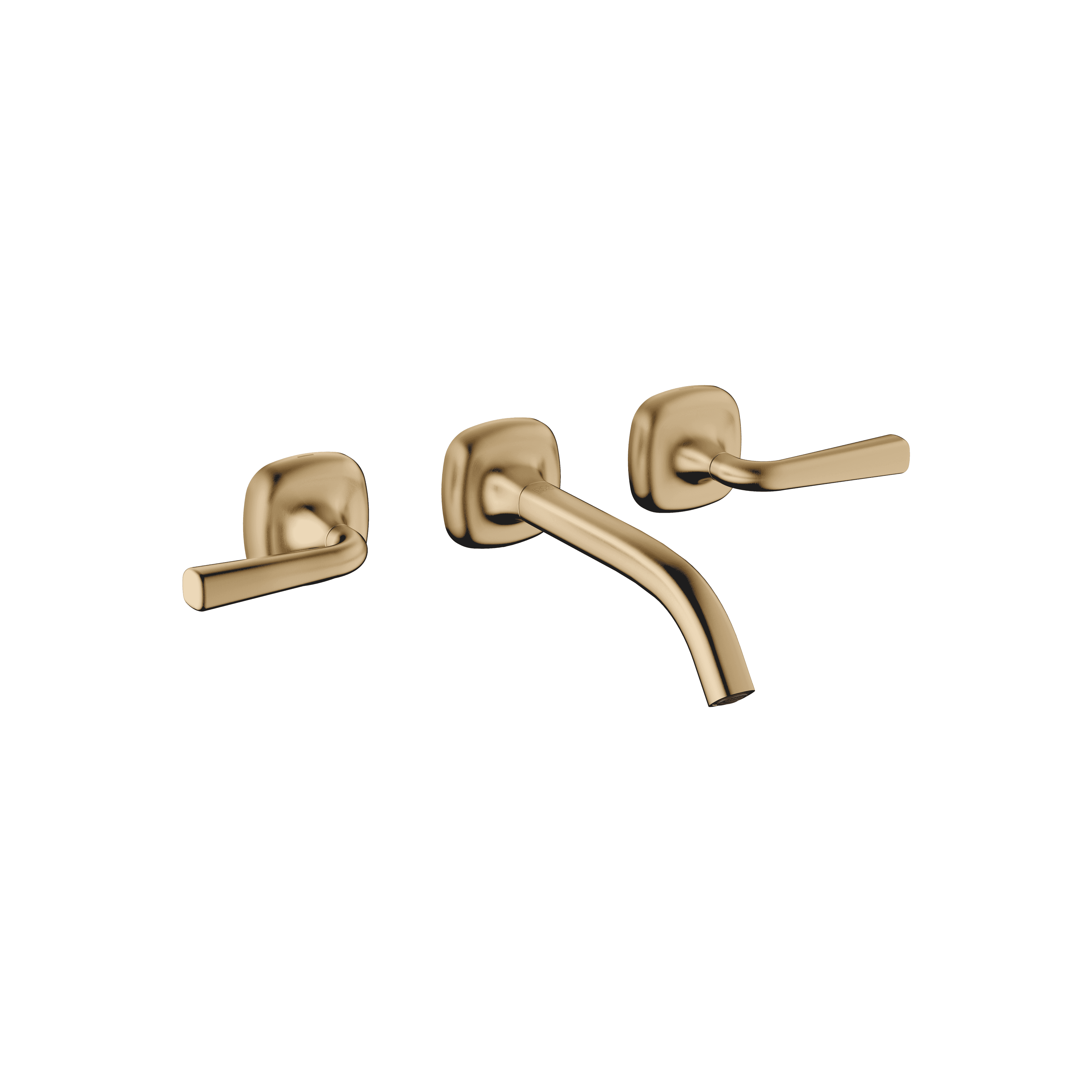 COYA Wall-mounted basin mixer without pop-up waste in Brushed Dark Brass (PVD)