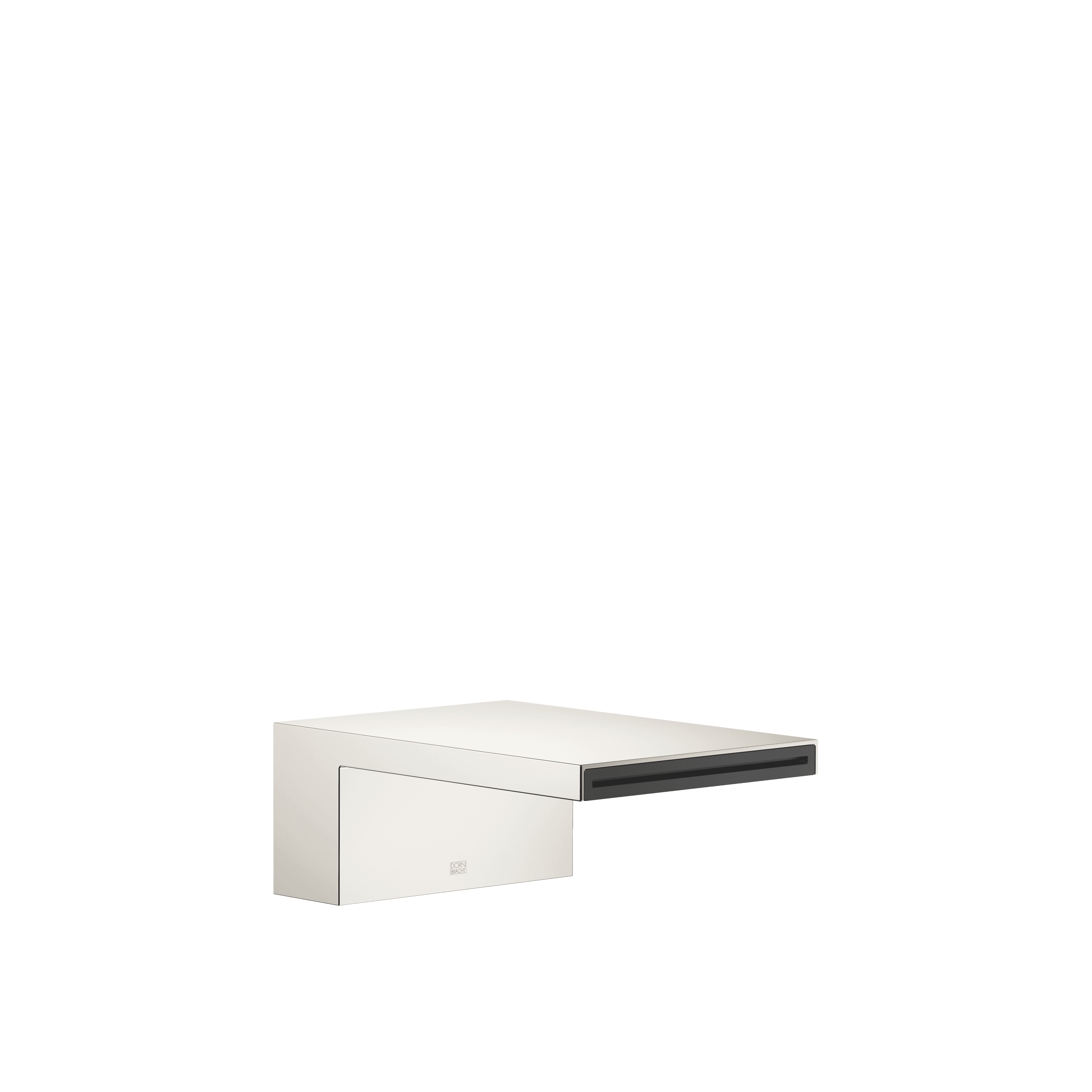 MEM Bath cascade spout without diverter for deck mounting in Platinum