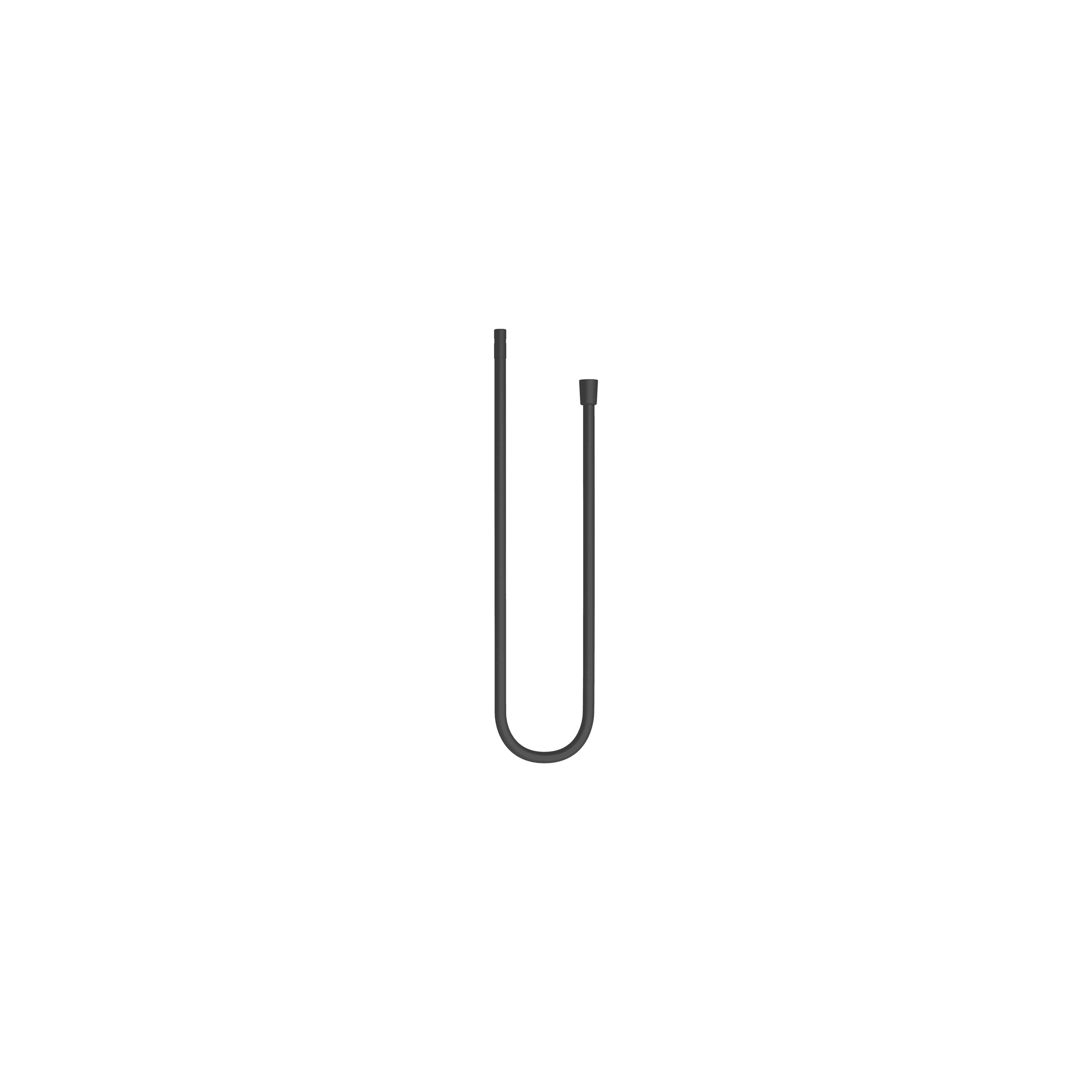 Plastic shower hose 1/2" x 3/8" x 1250 mm in Matte Black