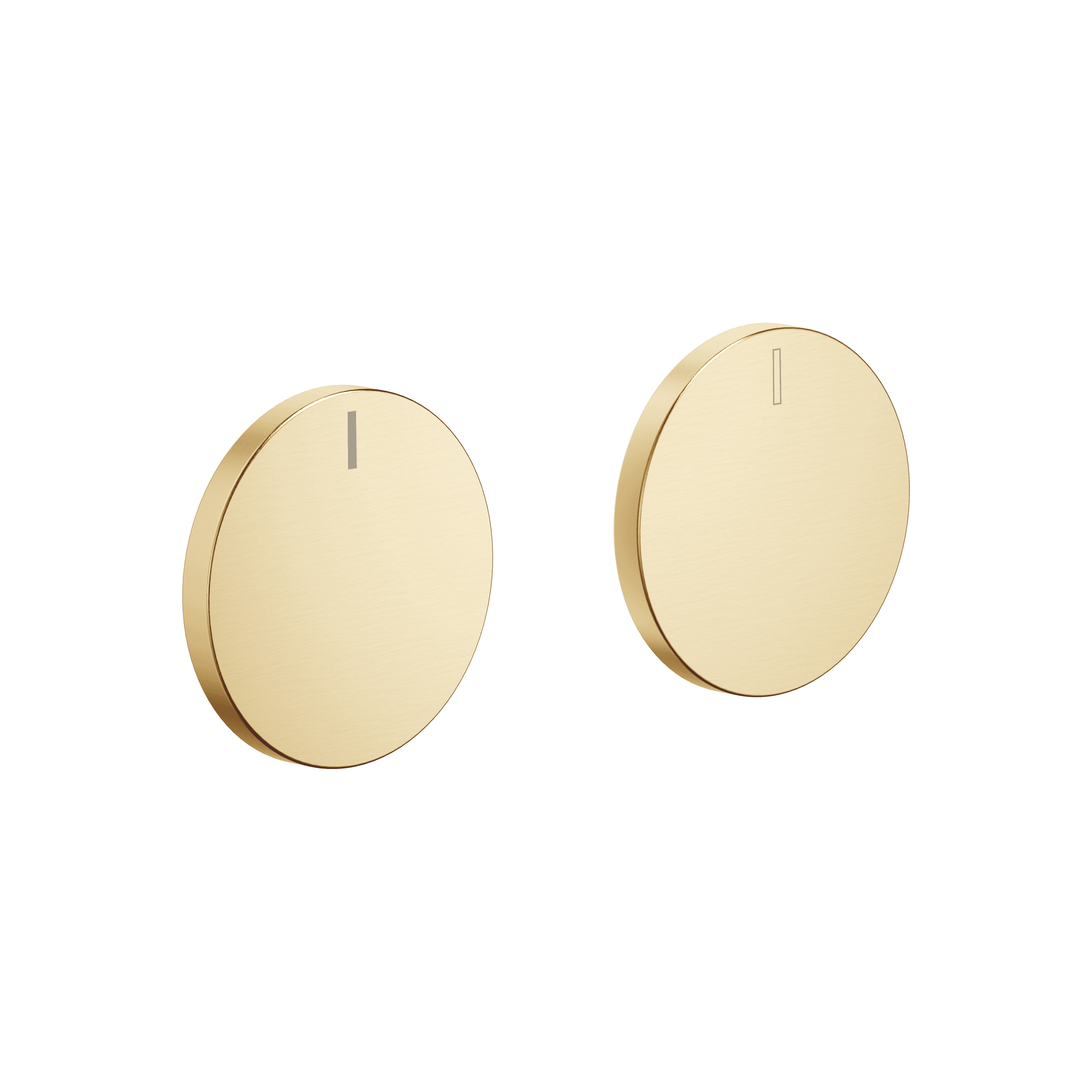 CYO Handle insert set hot & cold in Brushed Durabrass (23kt Gold)