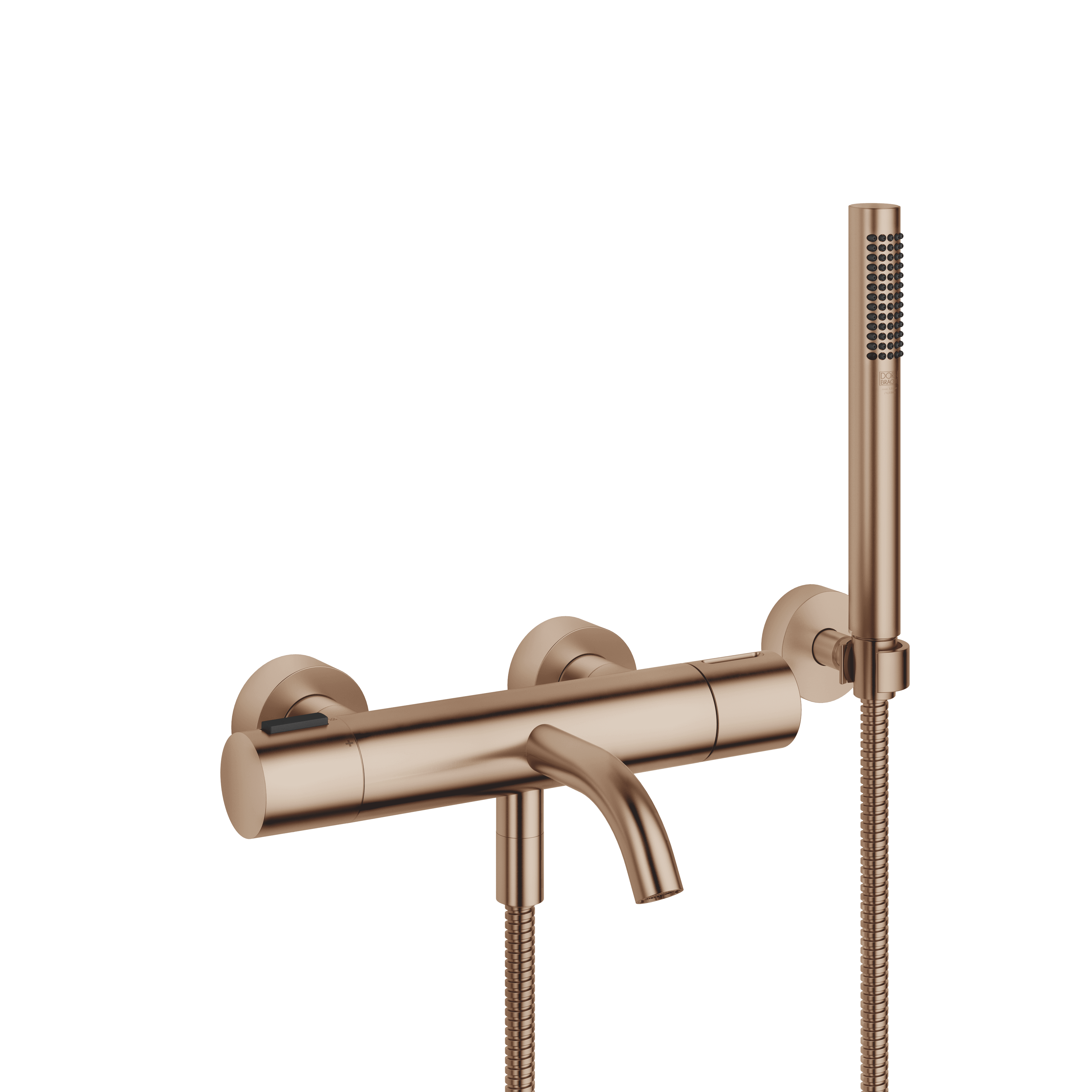META Bath thermostat for wall mounting with hand shower set in Brushed Bronze (PVD)