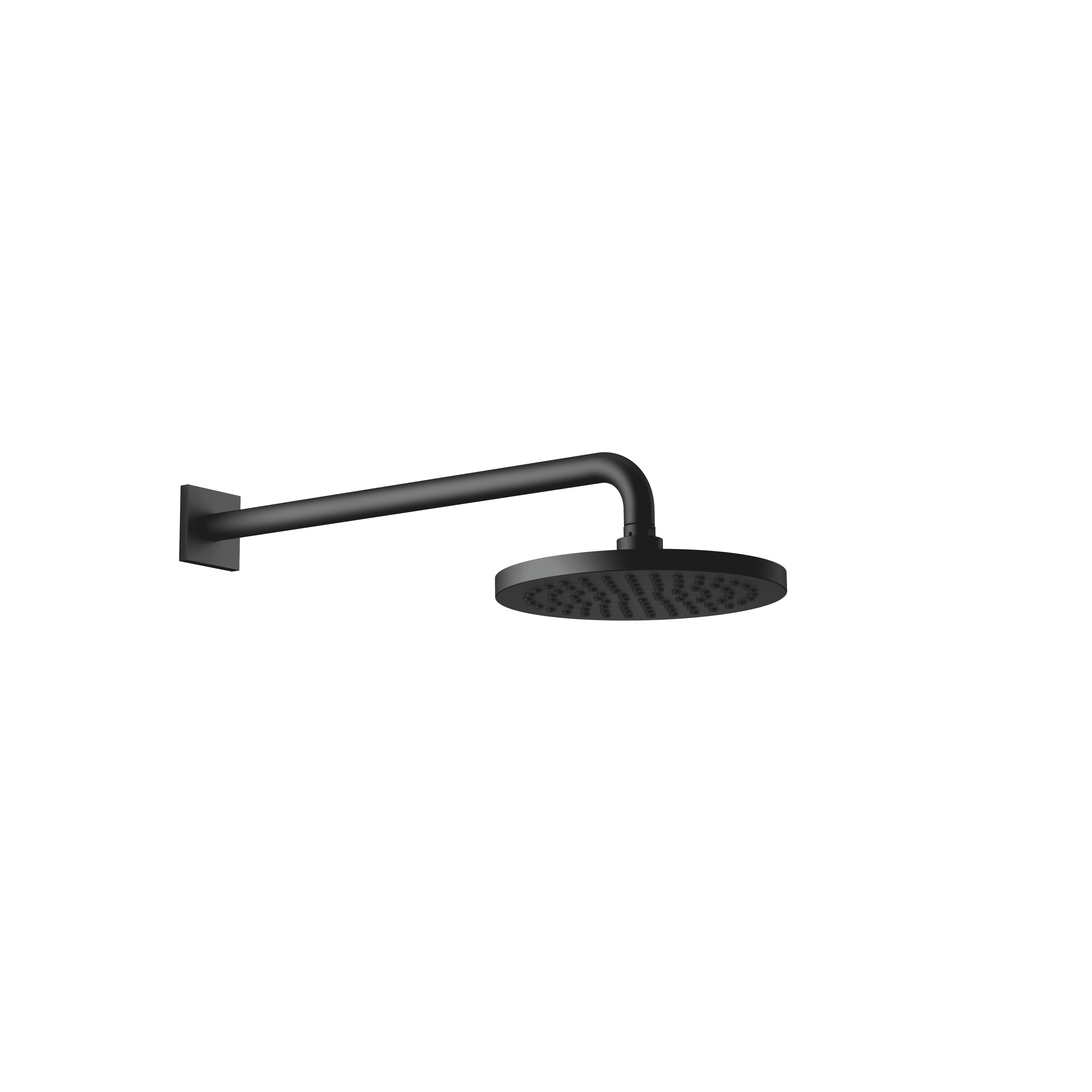 Rain shower with wall fixing 220 mm in Matte Black