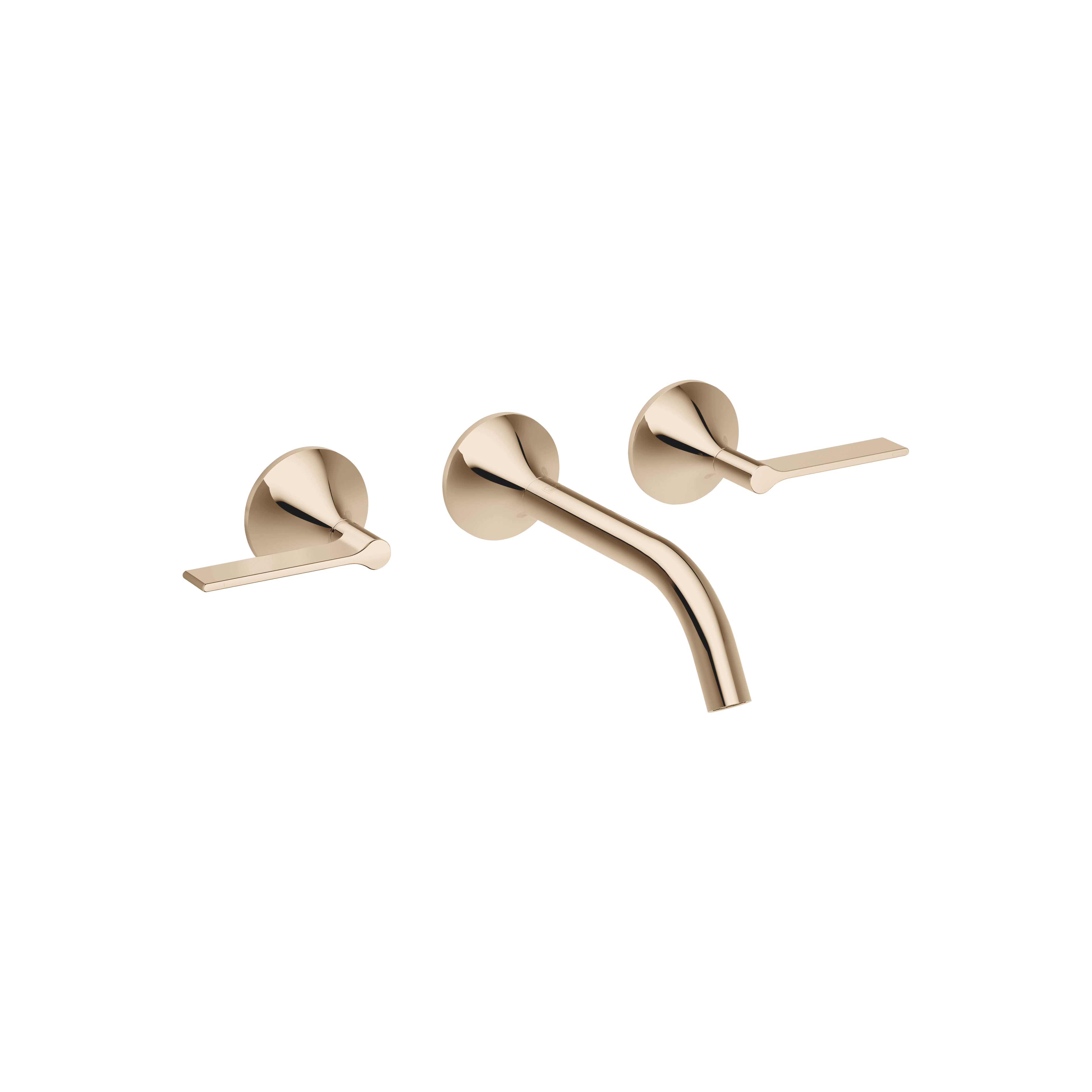 VAIA Wall-mounted basin mixer without pop-up waste in Champagne (22kt Gold)