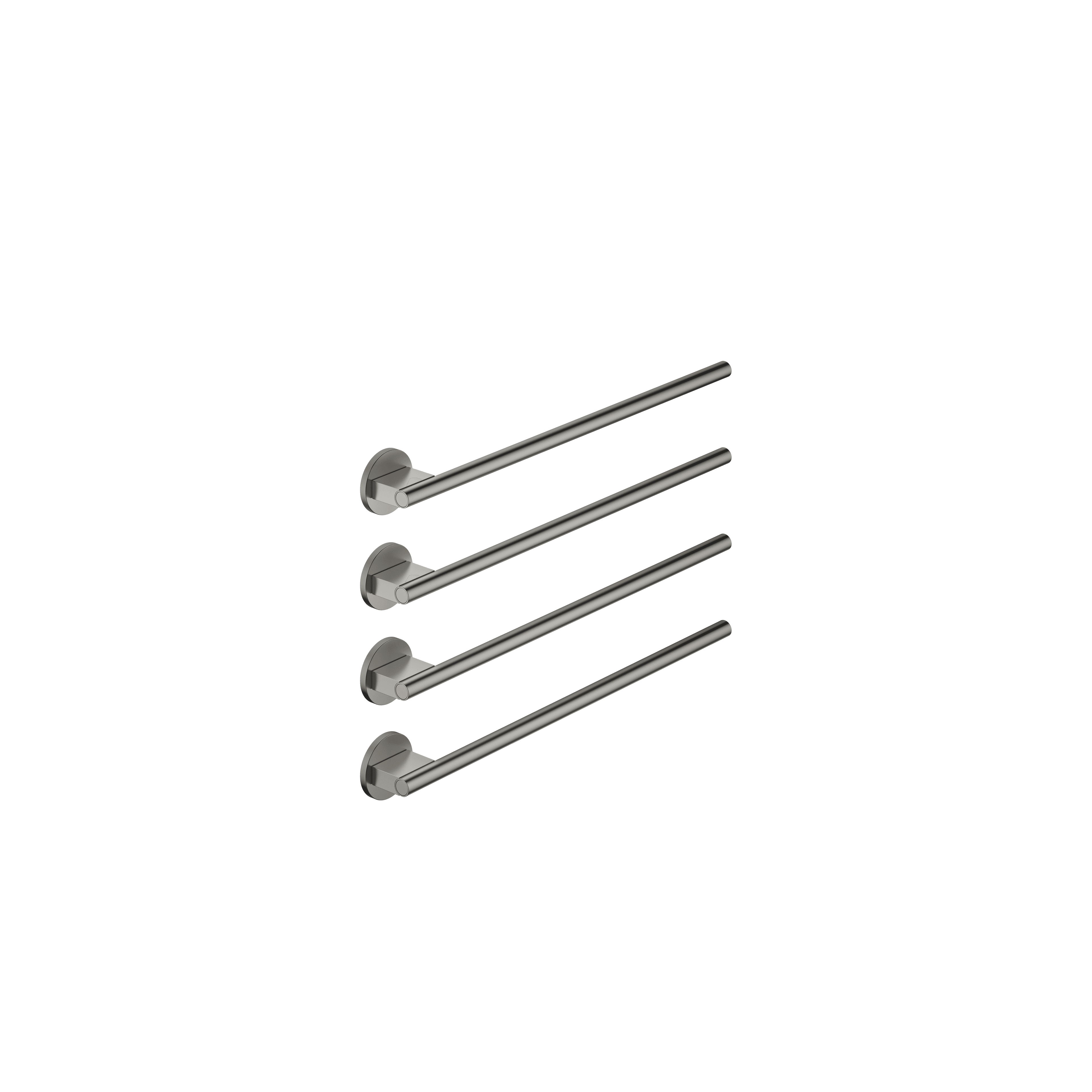 Towel warmer , 4-fold , projection right , without control element in Brushed Dark Platinum