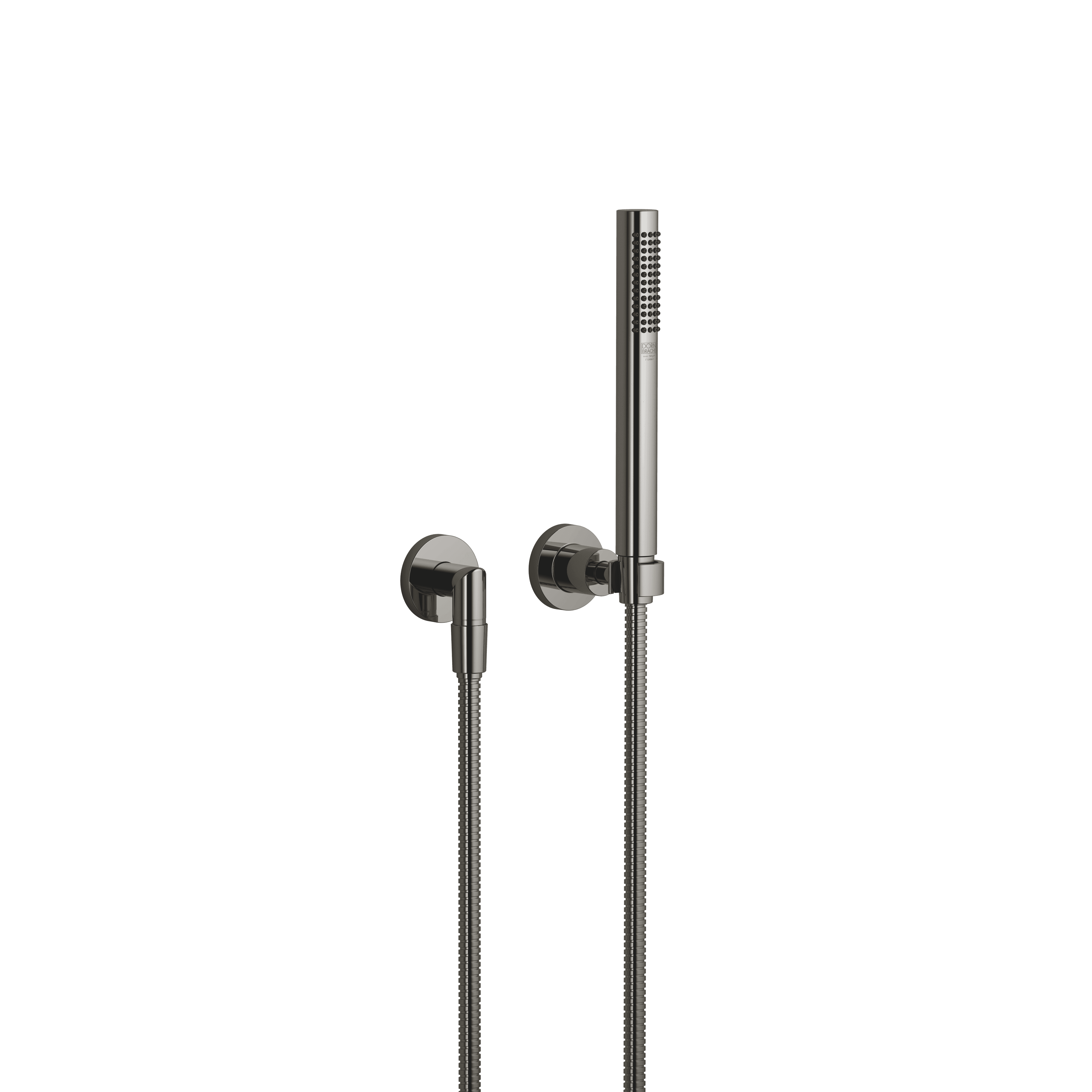 TARA Hand shower set with individual rosettes FlowReduce in Dark Chrome