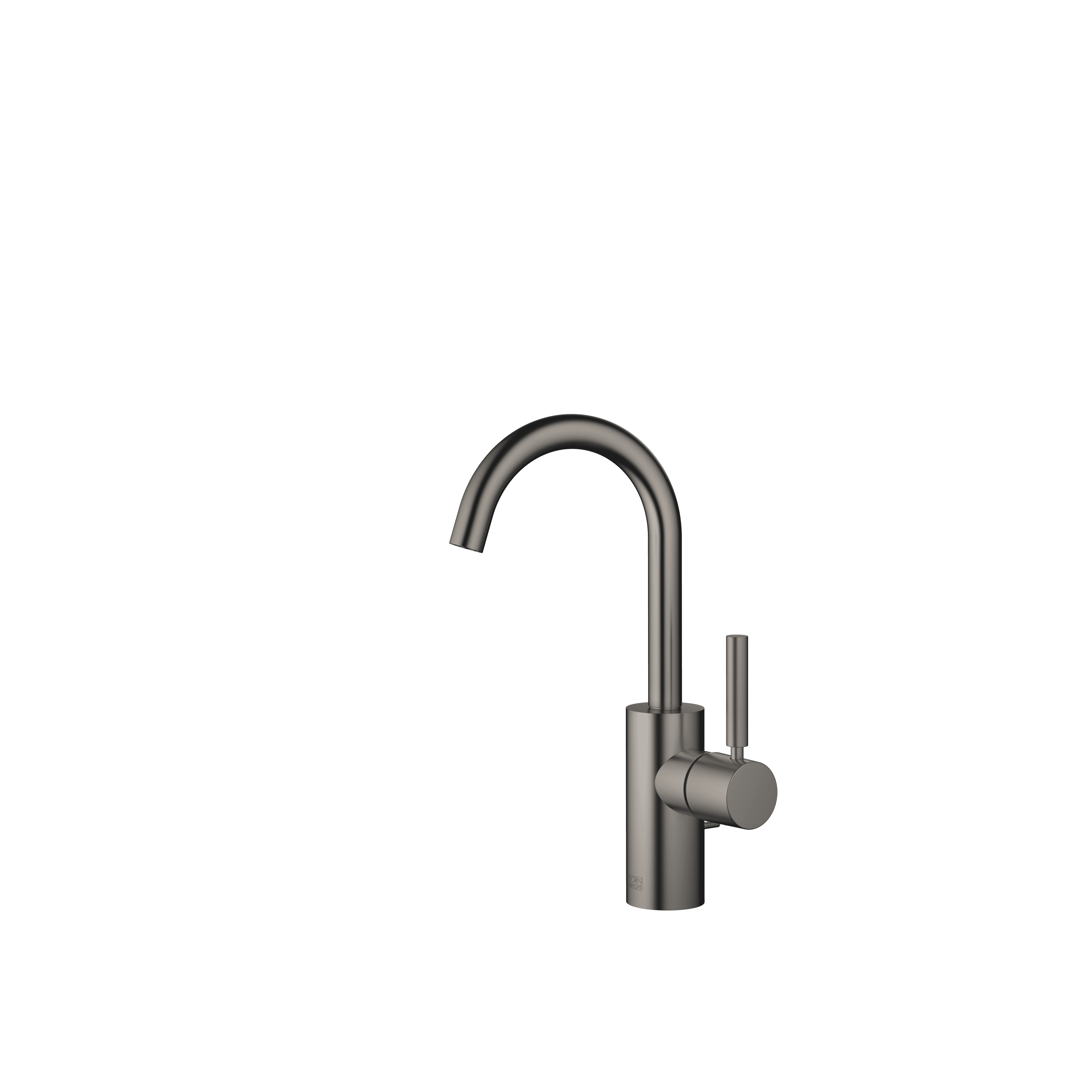 META Single-lever basin mixer with pop-up waste in Brushed Dark Platinum