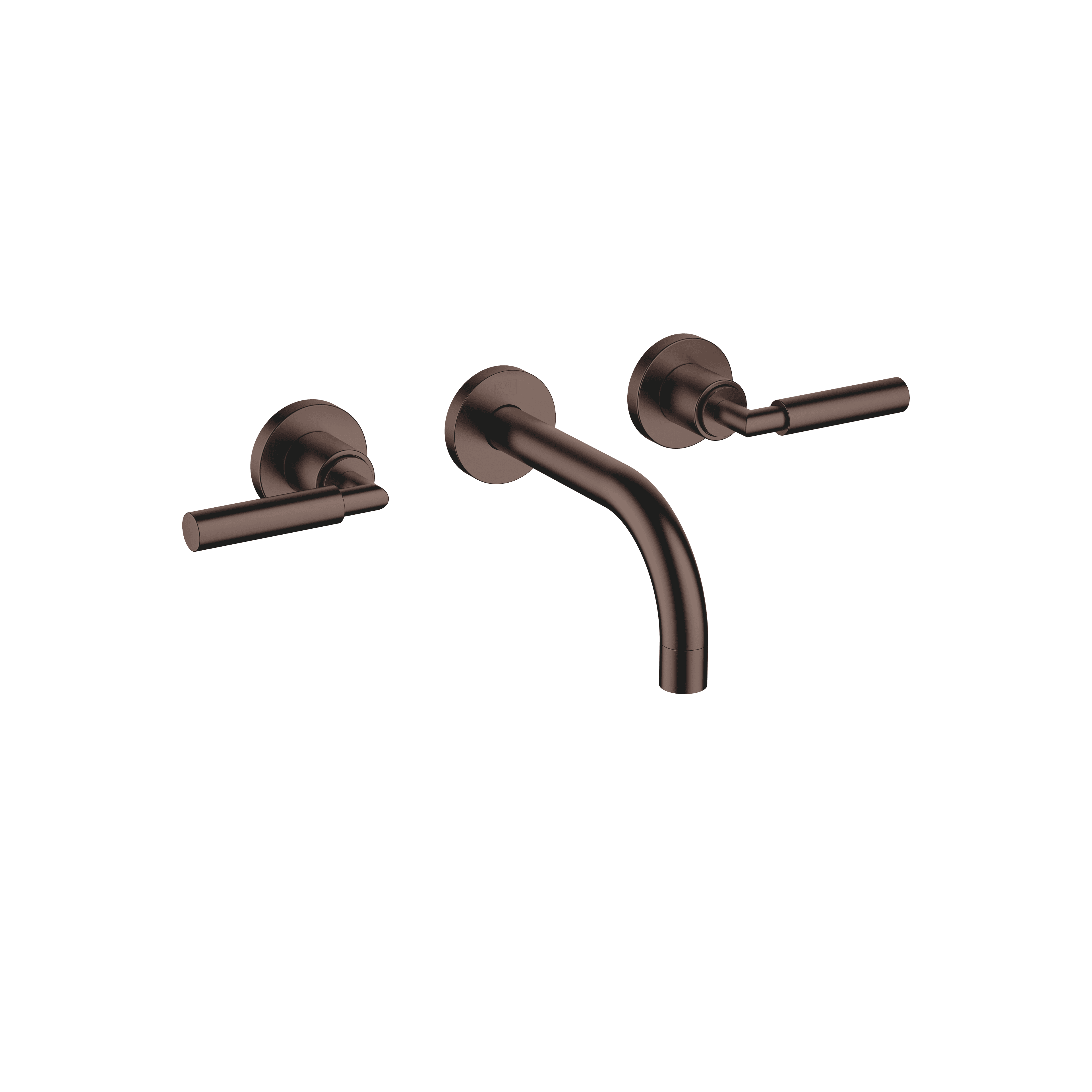 TARA Wall-mounted basin mixer without pop-up waste in Brushed Dark Bronze (PVD)
