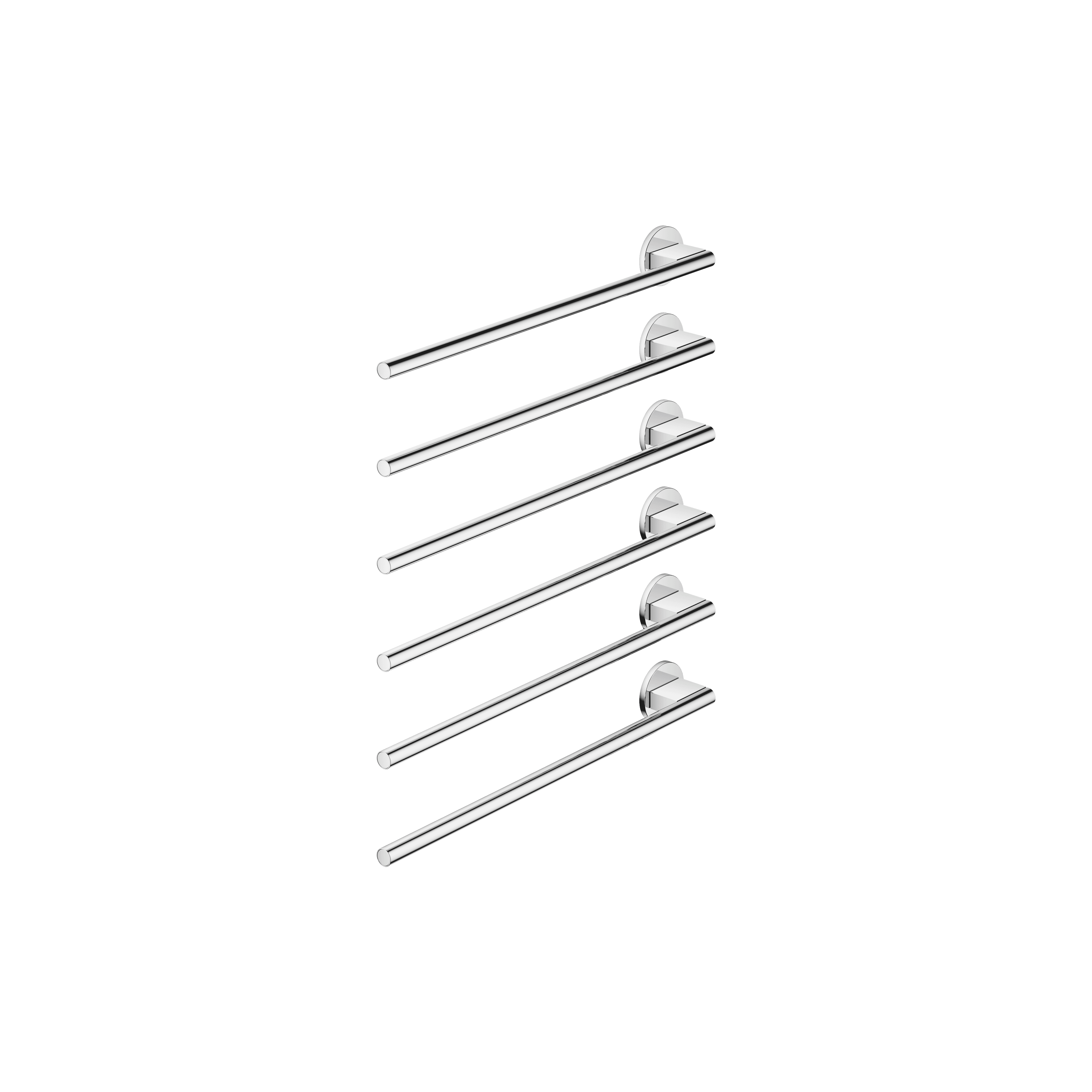 Towel warmer , 6-fold , projection left , without control element in Chrome