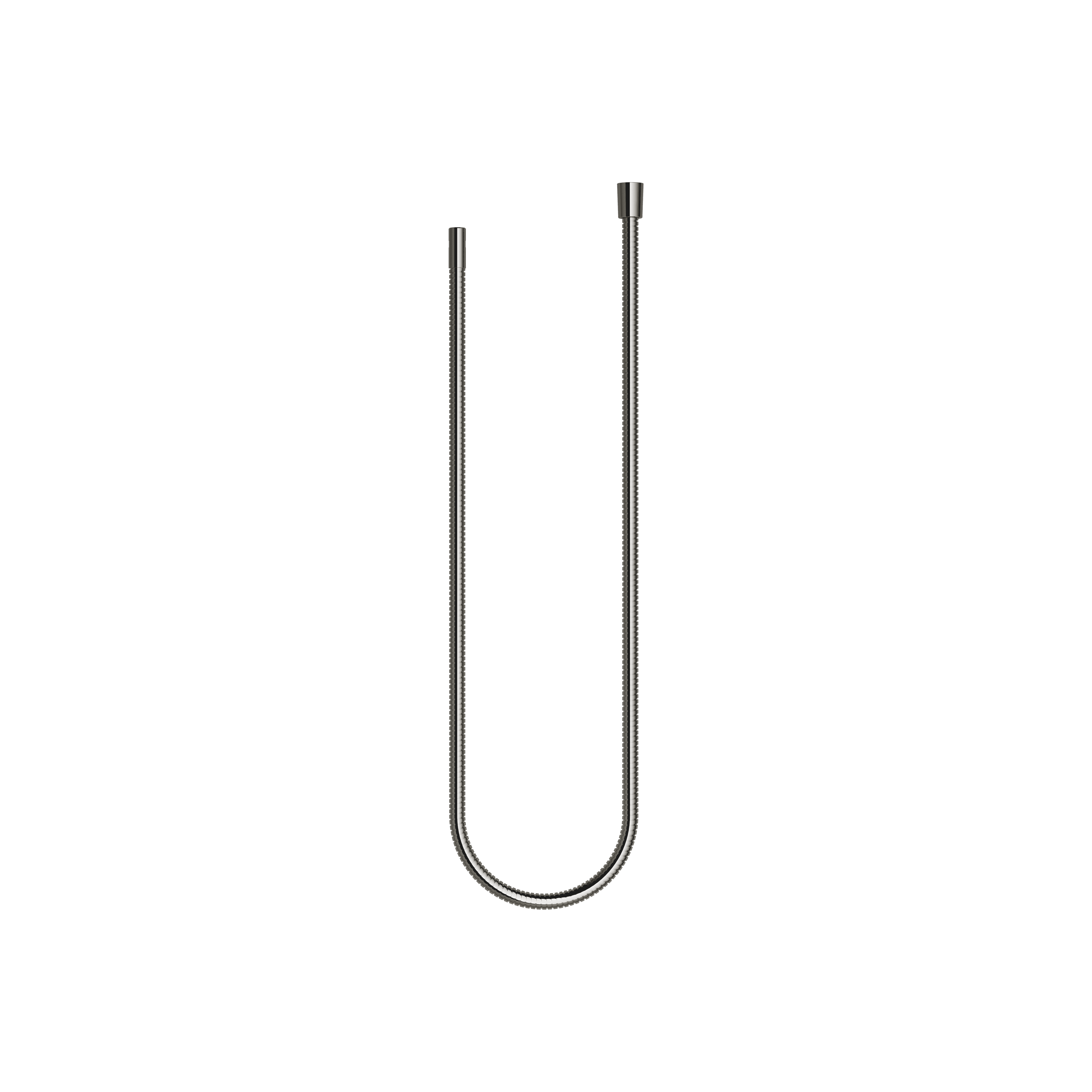 Metal shower hose extending 1/2" x 3/8" x 1250 mm in Dark Chrome