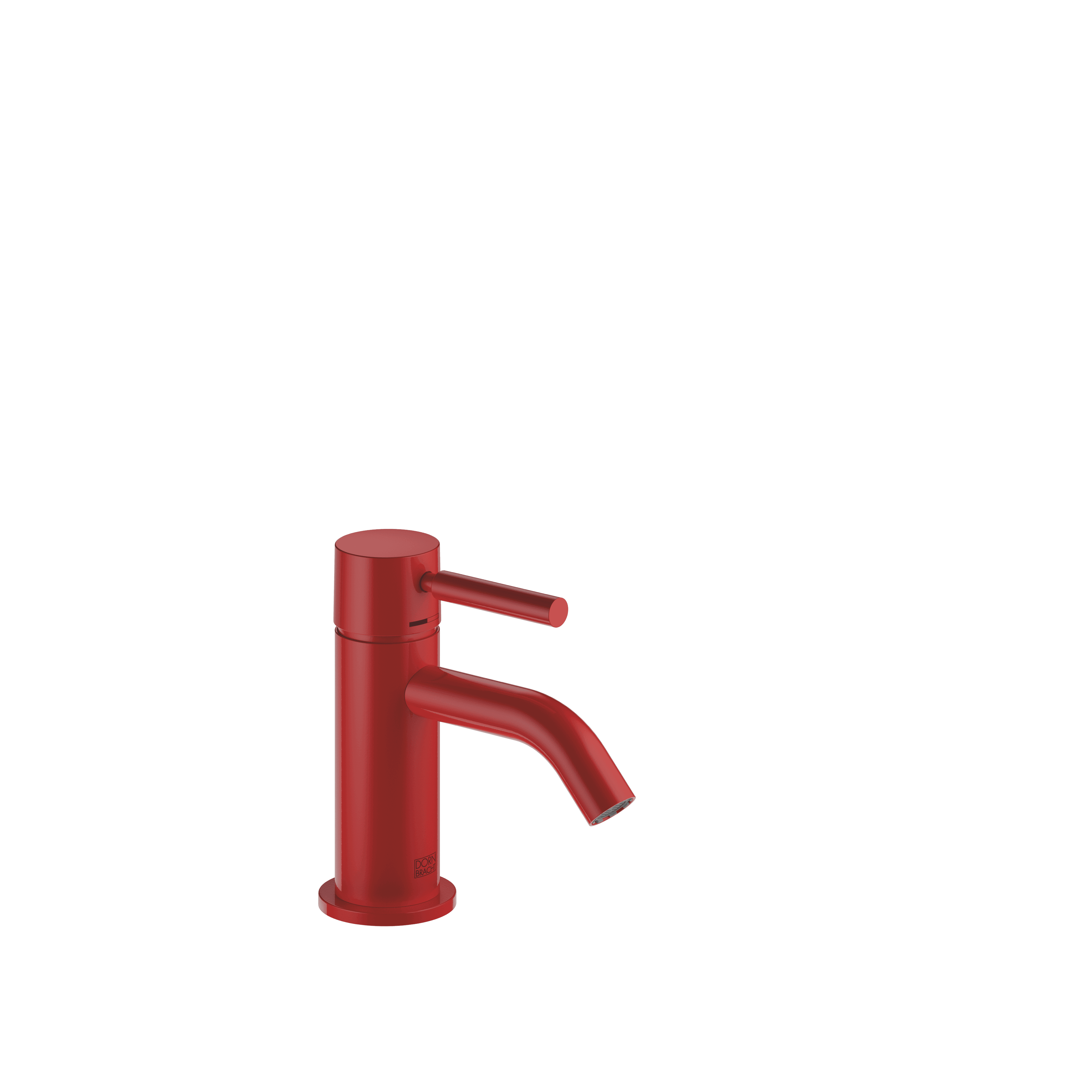 META Single-lever basin mixer without pop-up waste in Red