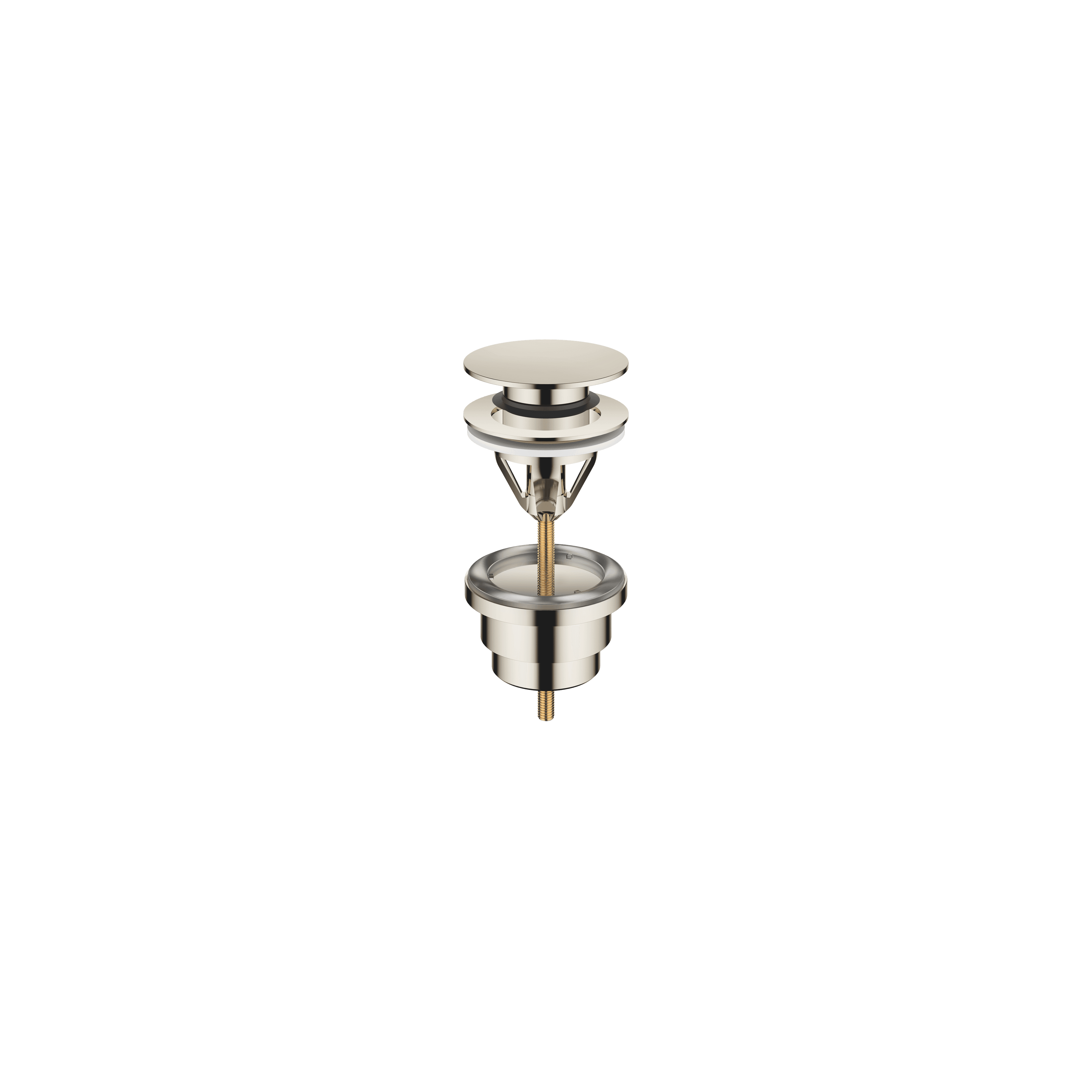Basin Waste with push fastening 1 1/4" in Platinum