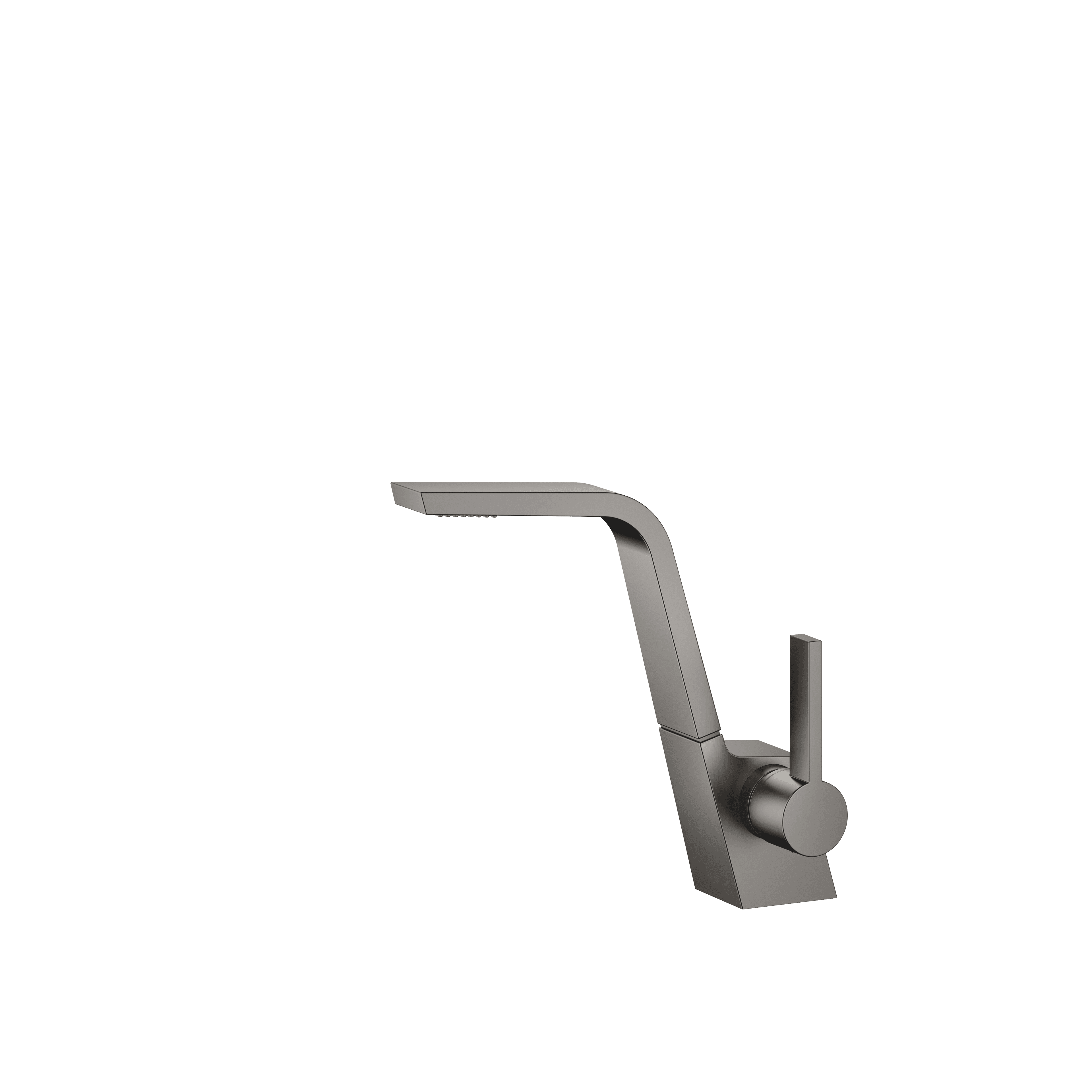 CL.1 Single-lever basin mixer without pop-up waste in Brushed Dark Platinum