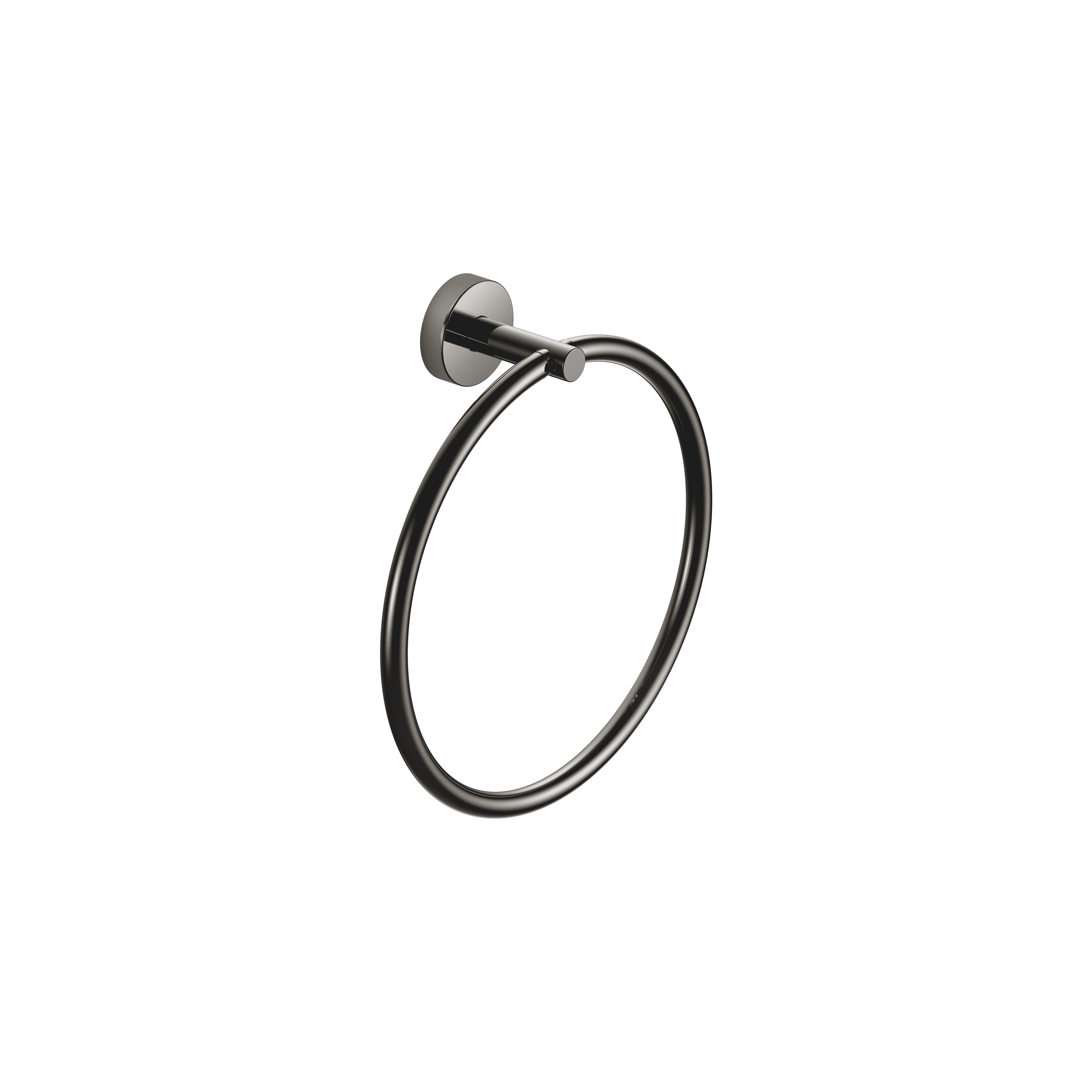 Towel ring round in Dark Chrome