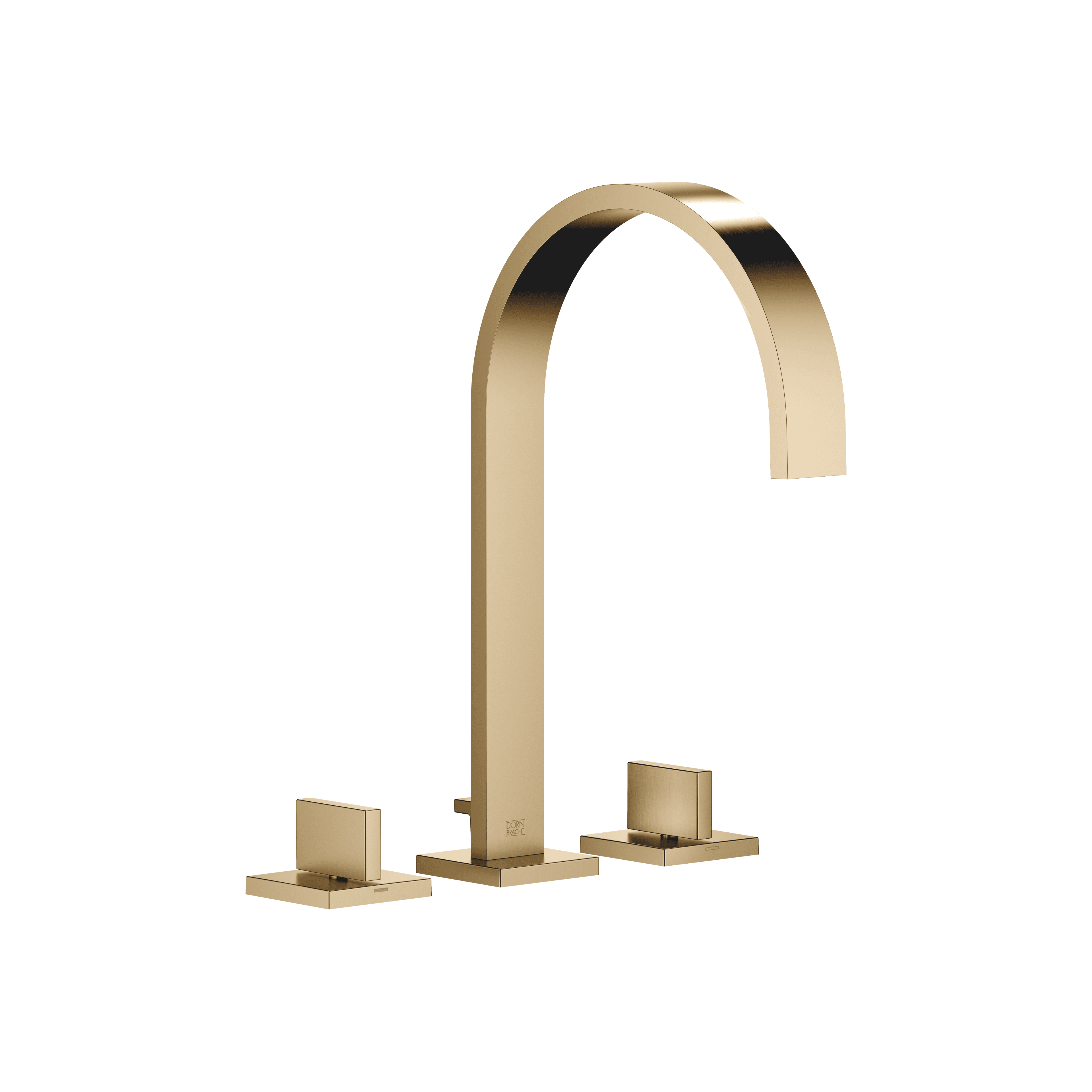 MEM Three-hole basin mixer with pop-up waste in Brushed Dark Brass (PVD)