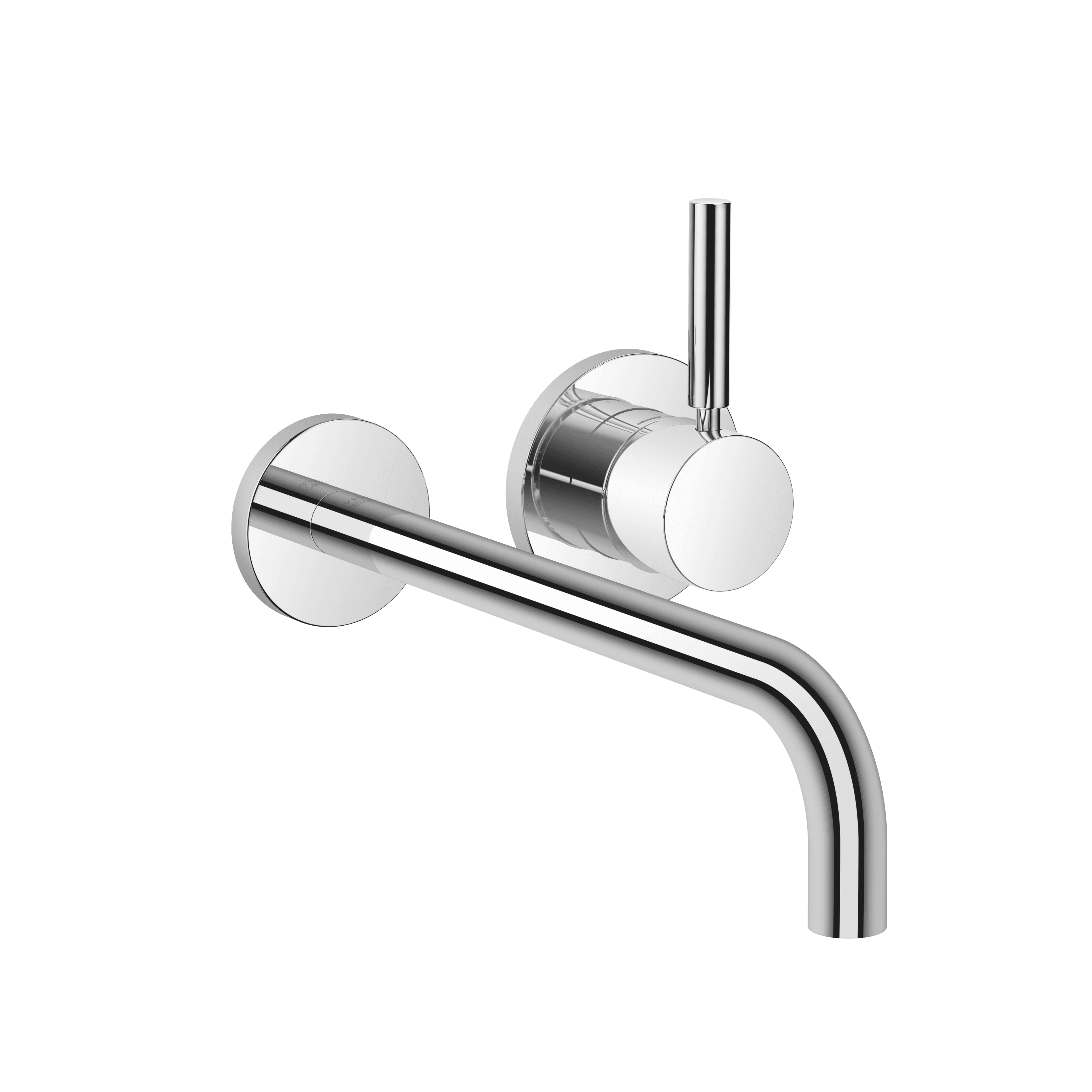 META Wall-mounted single-lever basin mixer with individual rosettes in Chrome