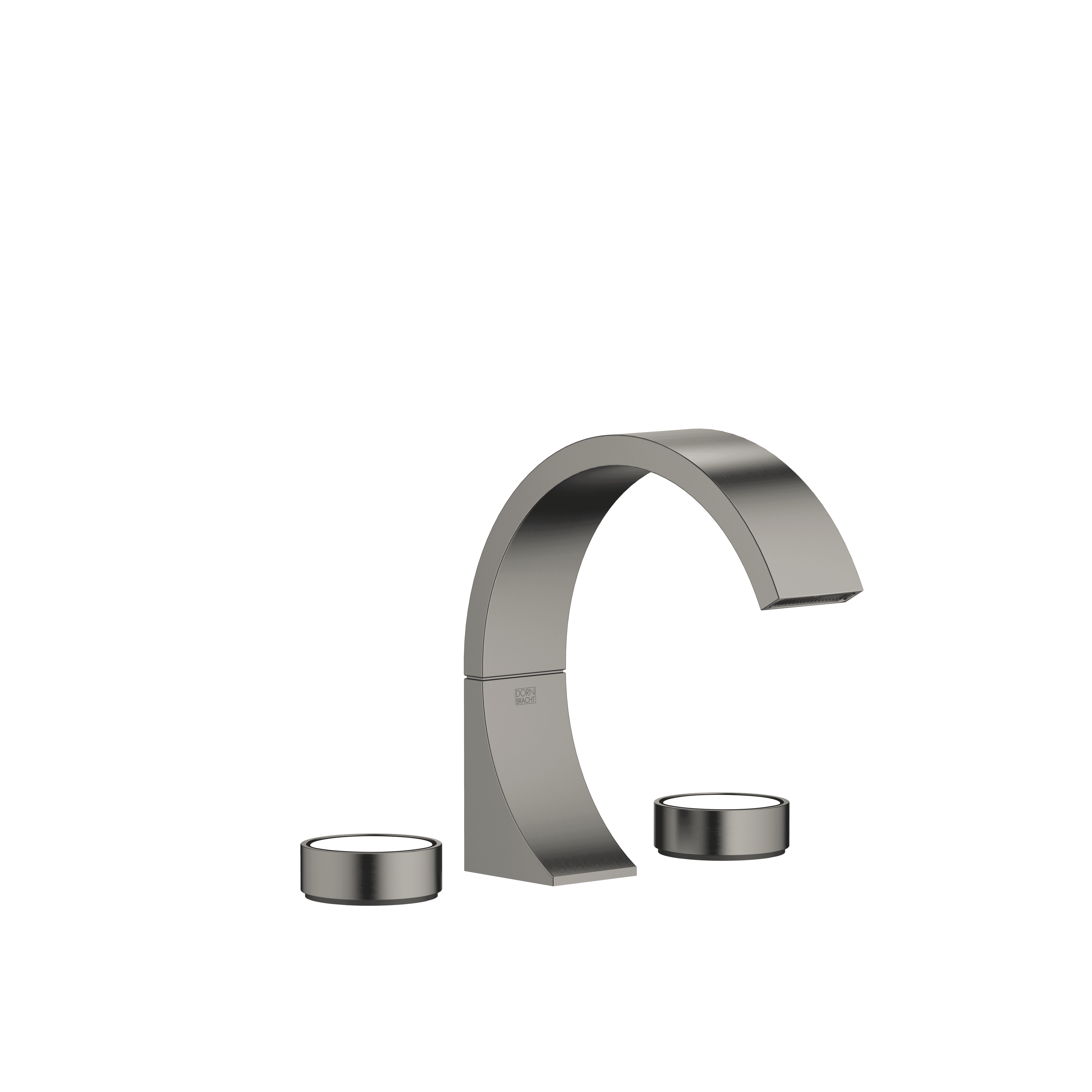 CYO Three-hole basin mixer with pop-up waste in Brushed Dark Platinum
