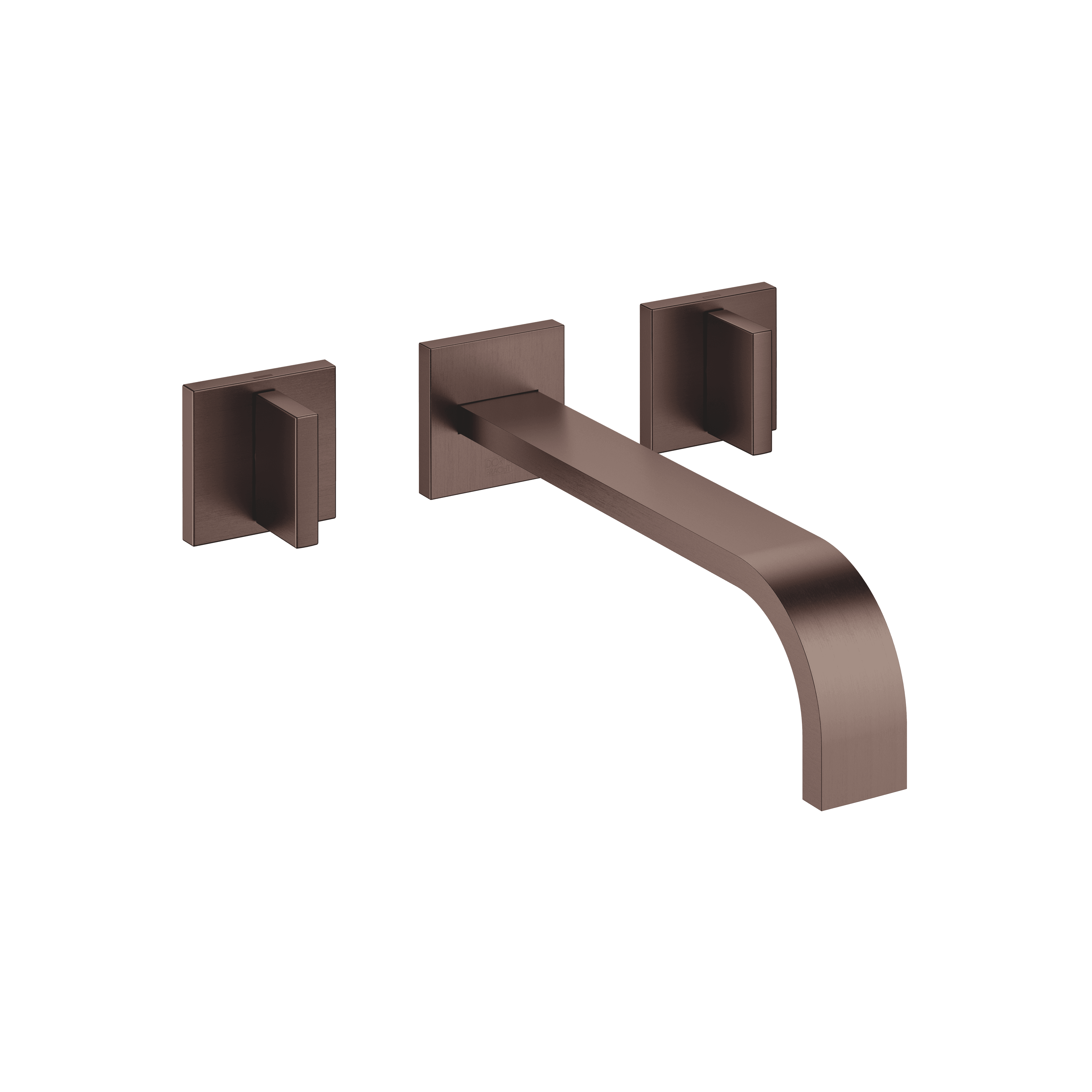 MEM Wall-mounted basin mixer without pop-up waste in Brushed Dark Bronze (PVD)