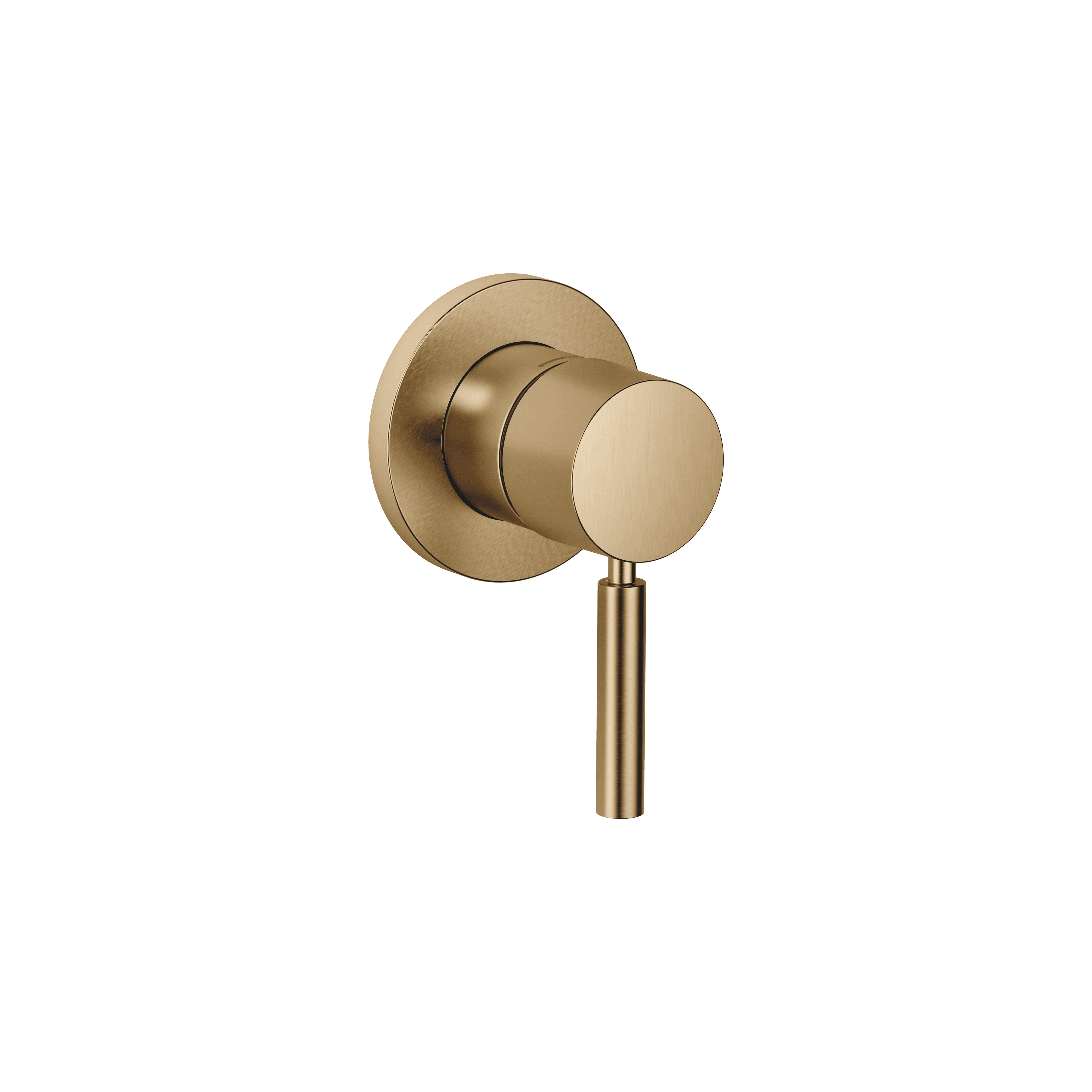 Concealed single-lever mixer with cover plate in Brushed Dark Brass (PVD)