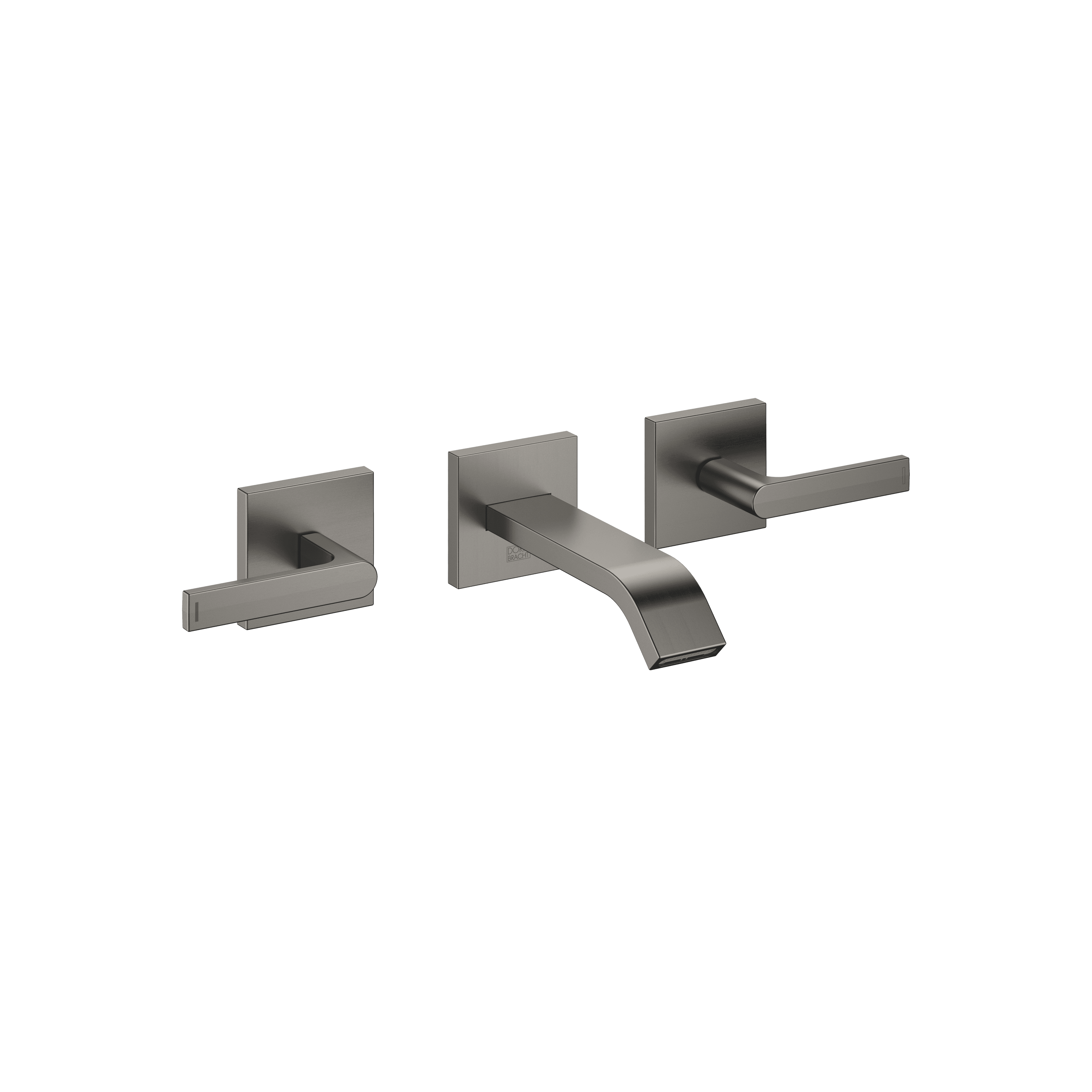 IMO Wall-mounted basin mixer without pop-up waste in Brushed Dark Platinum