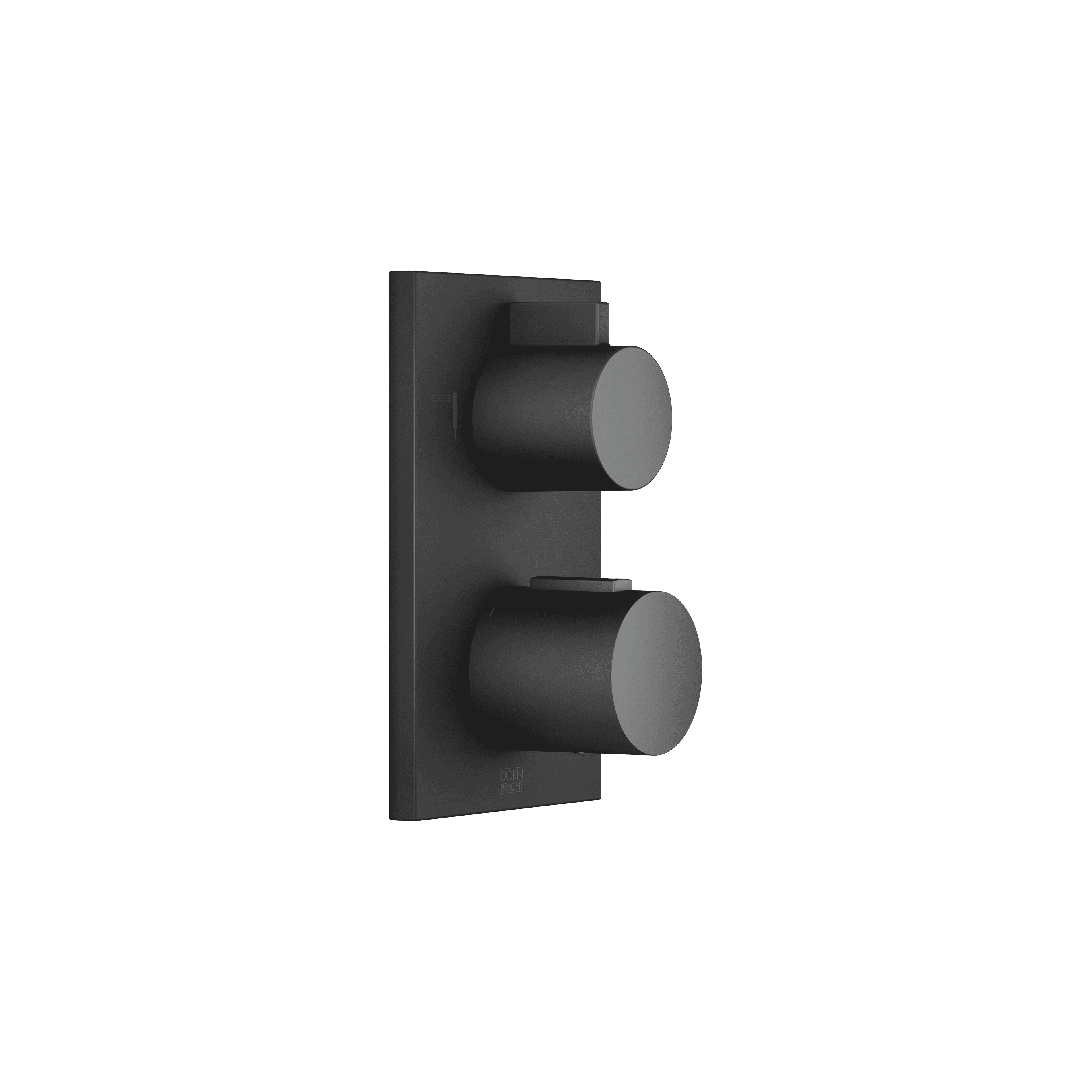 Concealed thermostat with two function volume control in Matte Black