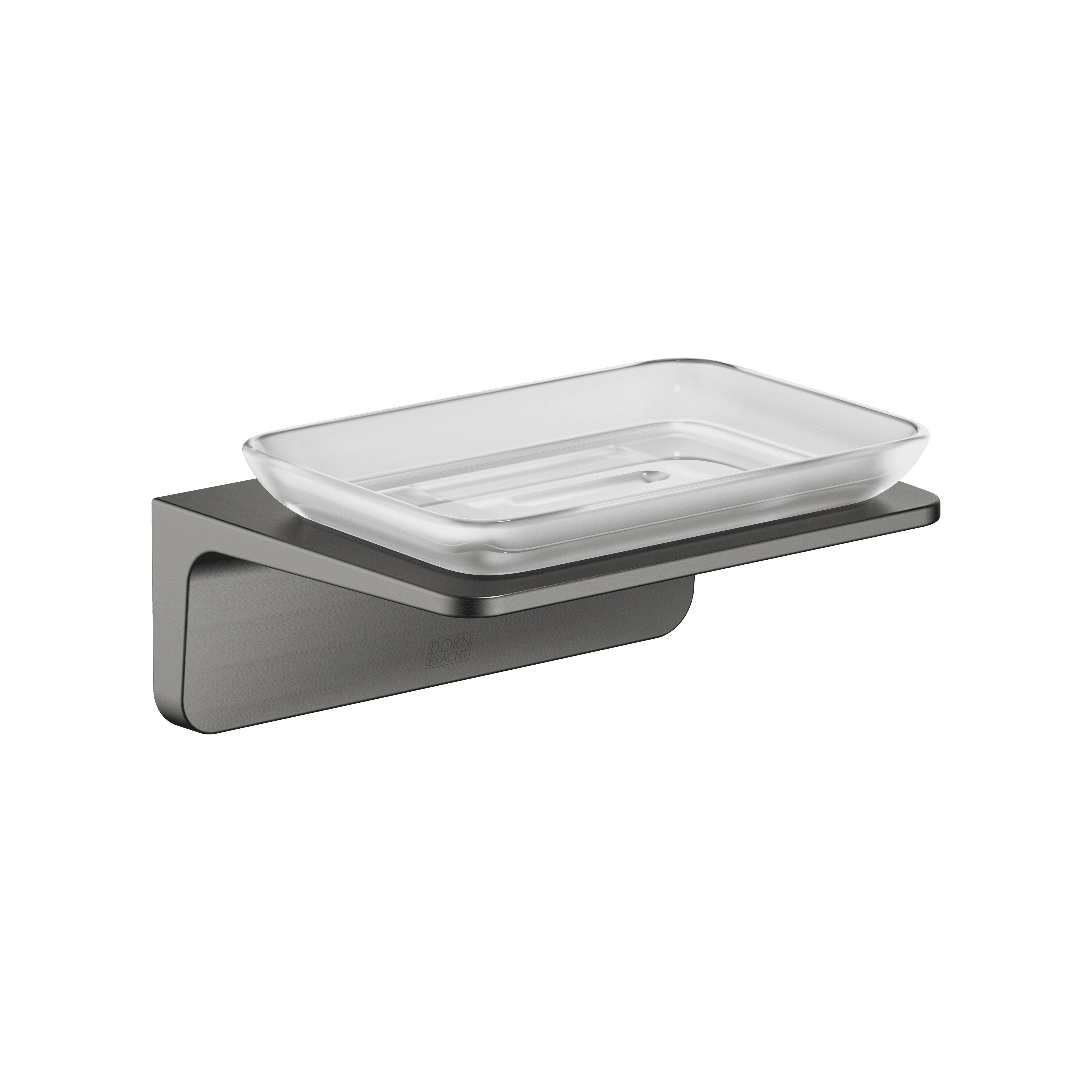 Soap dish in Brushed Dark Platinum