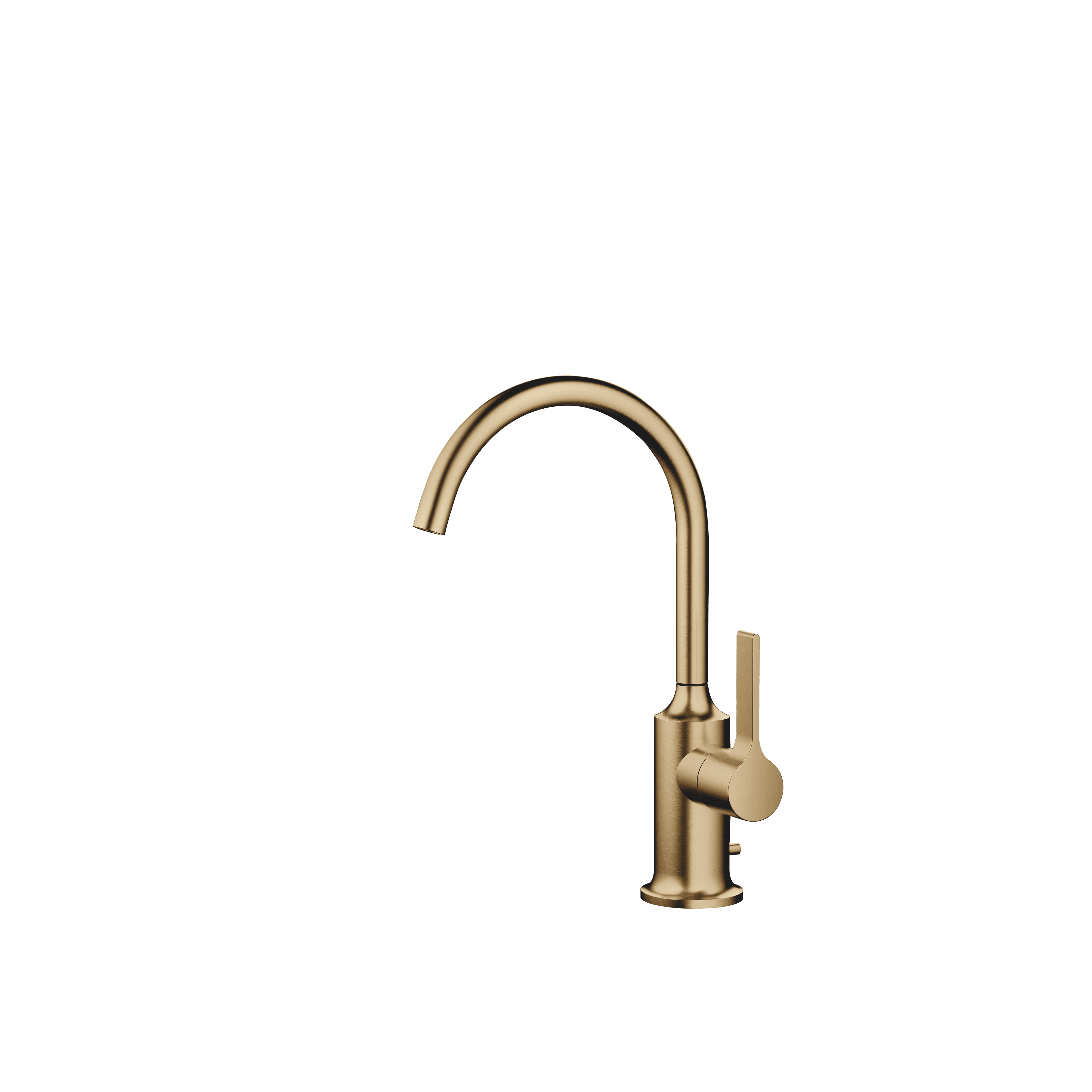 VAIA Single-lever basin mixer with pop-up waste in Brushed Dark Brass (PVD)