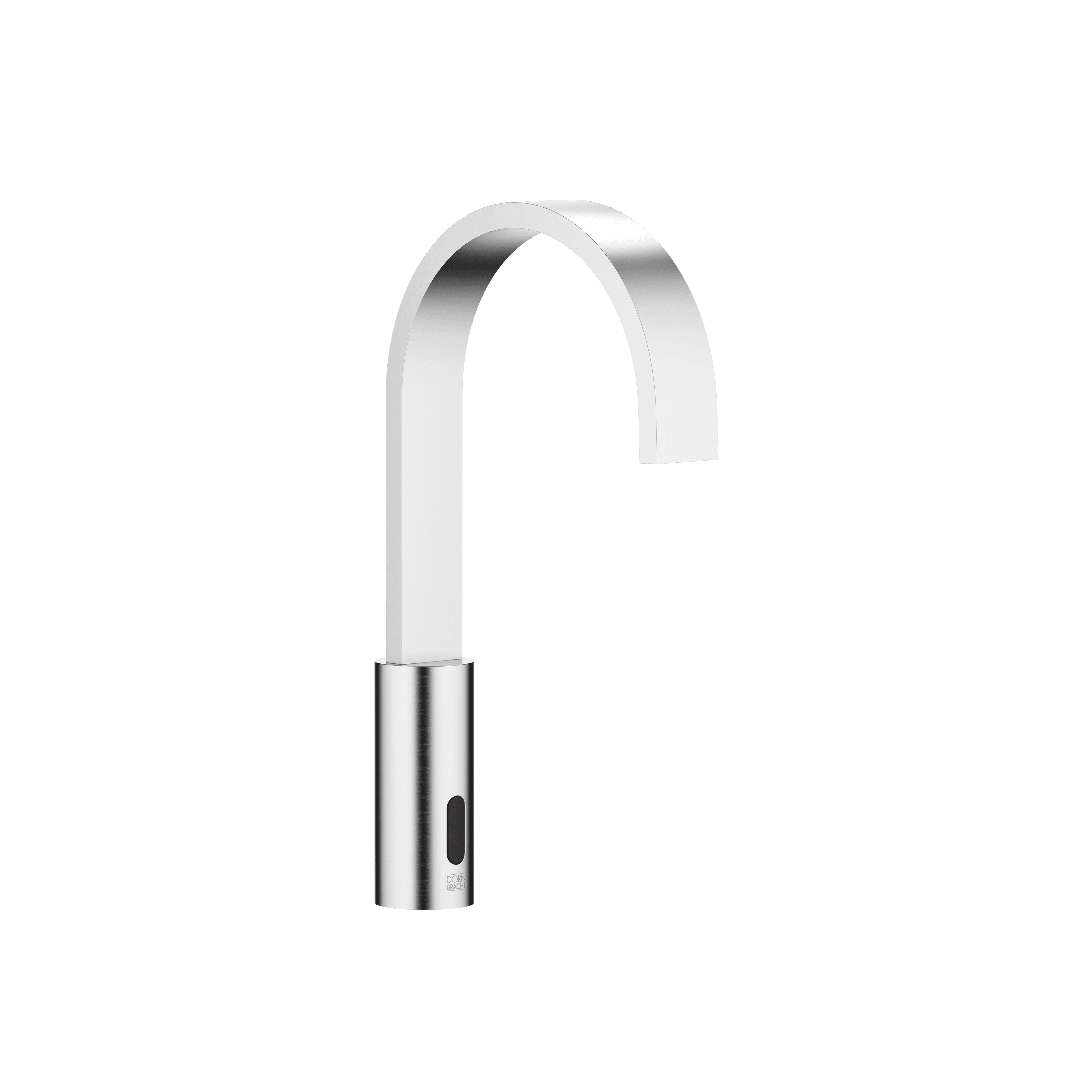 MEM Touchfree Washstand fitting with electronic opening and closing function without pop-up waste in Brushed Chrome